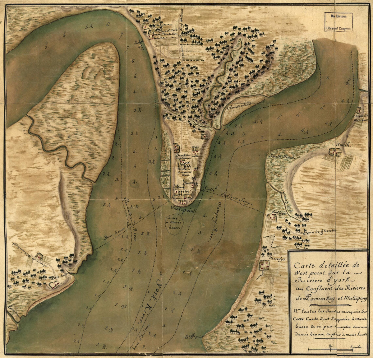 Carte Detaillée De West Point Sur La Rivière D&