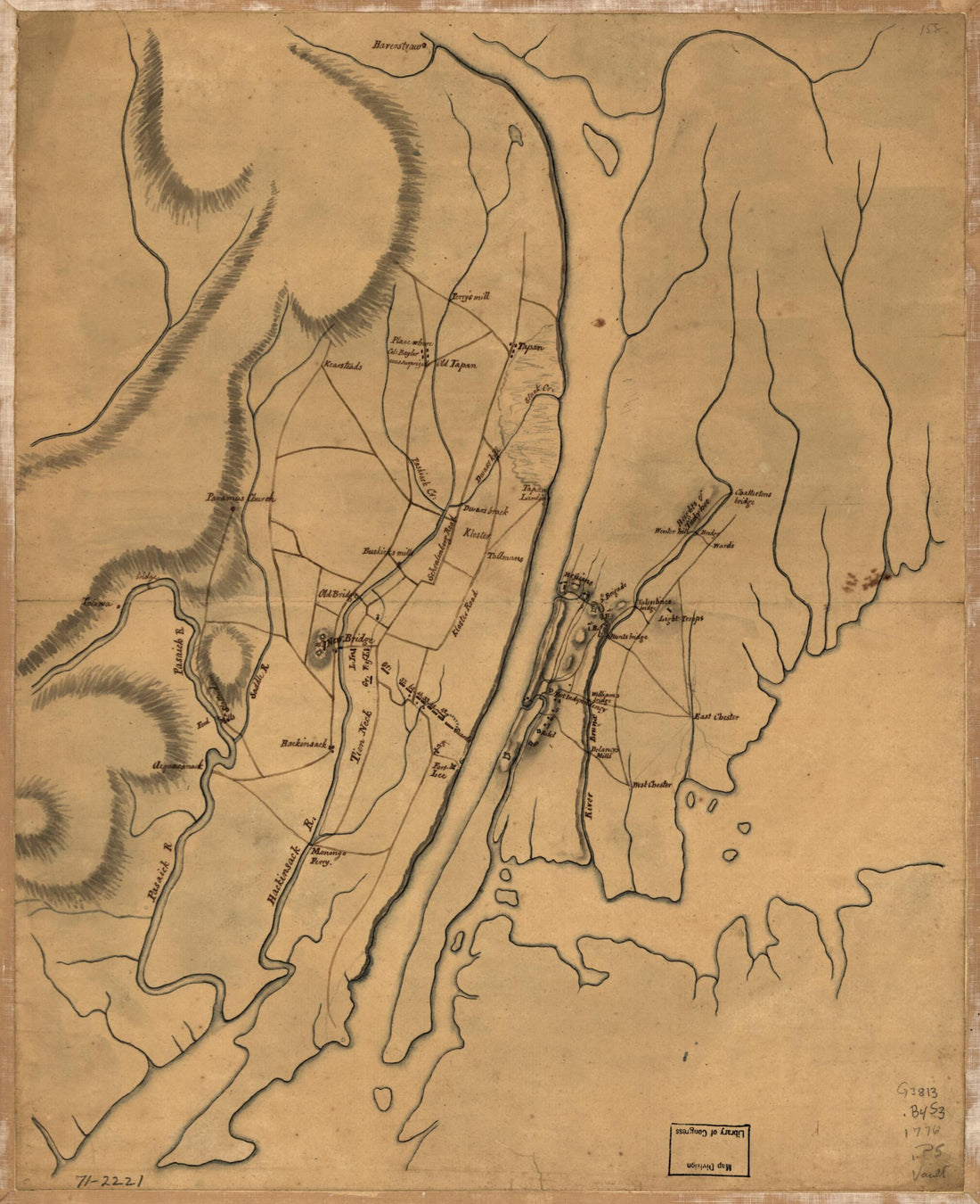 This old map of Plan of the Country at and In the Vicinity of Forts Lee and Independency, Showing the Position of the British Army from 1776 was created by in 1776