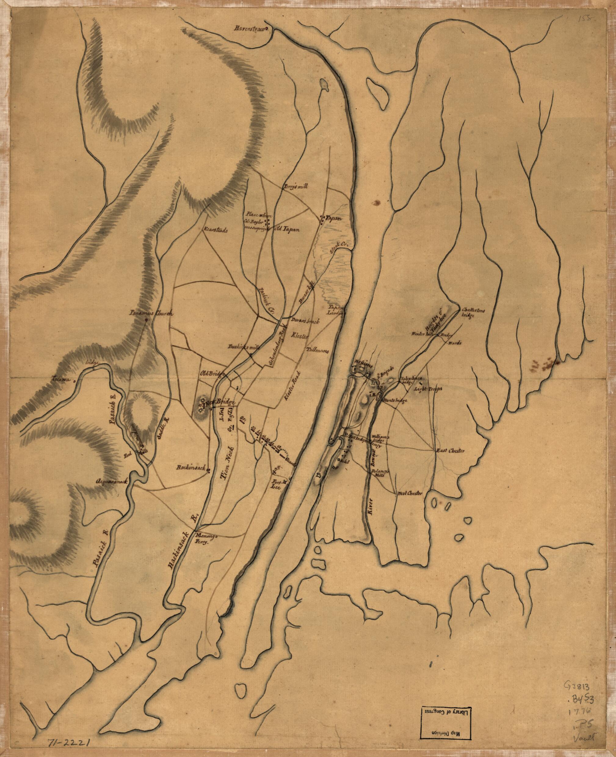 This old map of Plan of the Country at and In the Vicinity of Forts Lee and Independency, Showing the Position of the British Army from 1776 was created by in 1776