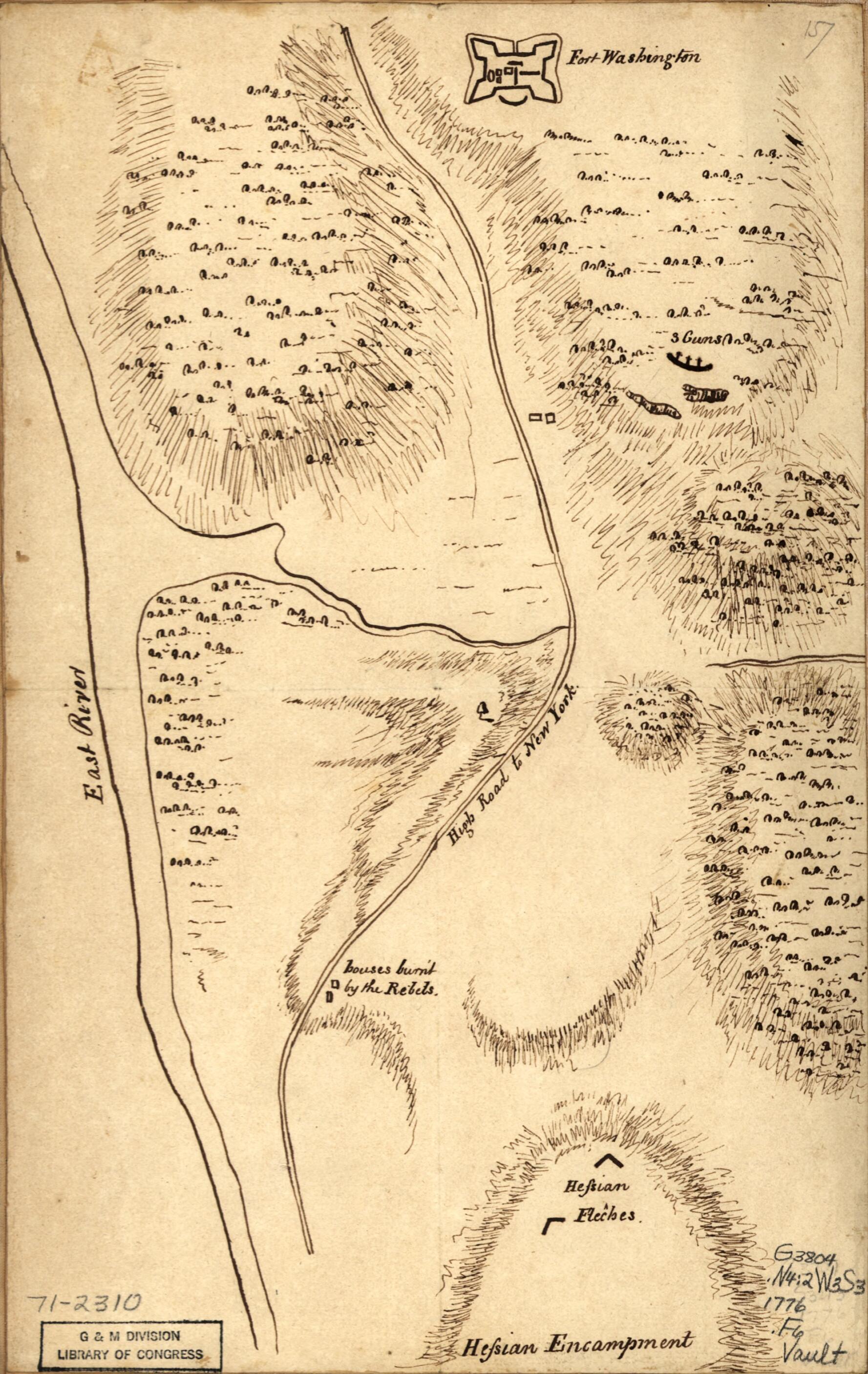 This old map of Fort Washington & Vicinity from 1776 was created by in 1776