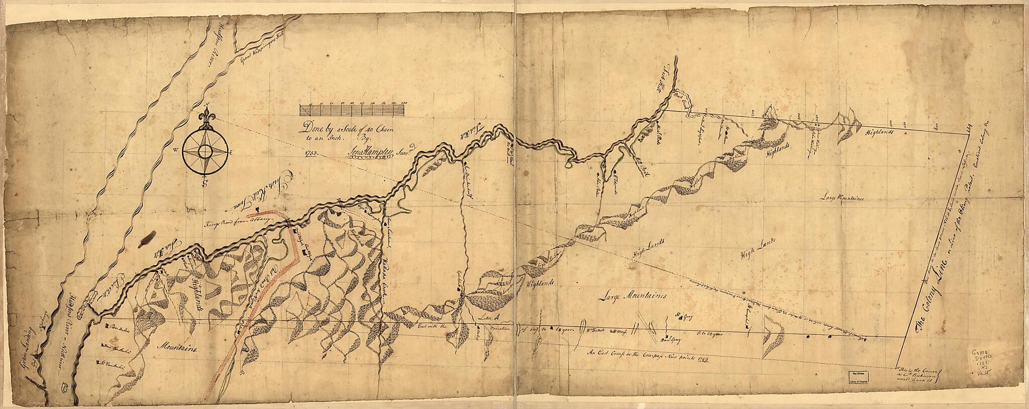 This old map of Draft of the Lands Disputed by Philipse Patent Against Beekmans & Rambaults from 1753 was created by Jona Hampton in 1753