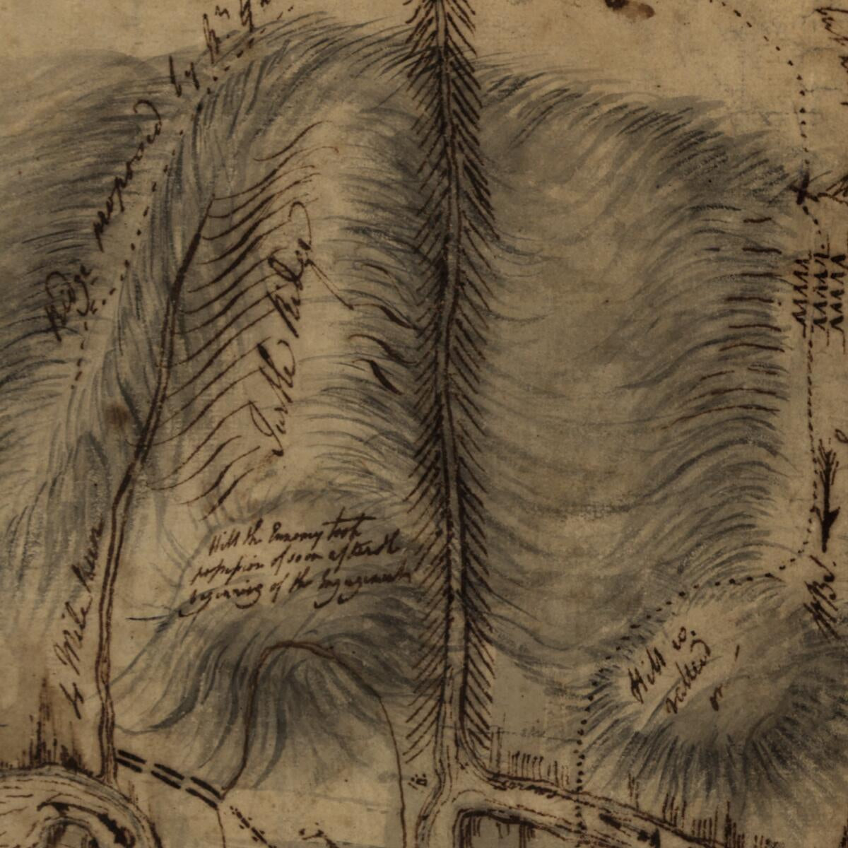 This old map of Copy of a Sketch of the Monongahela, With the Field of Battle from 1755 was created by John Montrésor in 1755