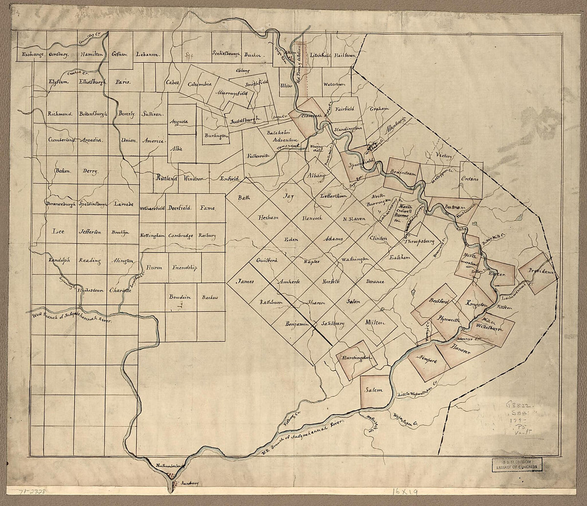The Part of Pennsylvania That Lies Between the Forks of the Susquehannah, Divided Into Townships 1790 by Relic Map Company