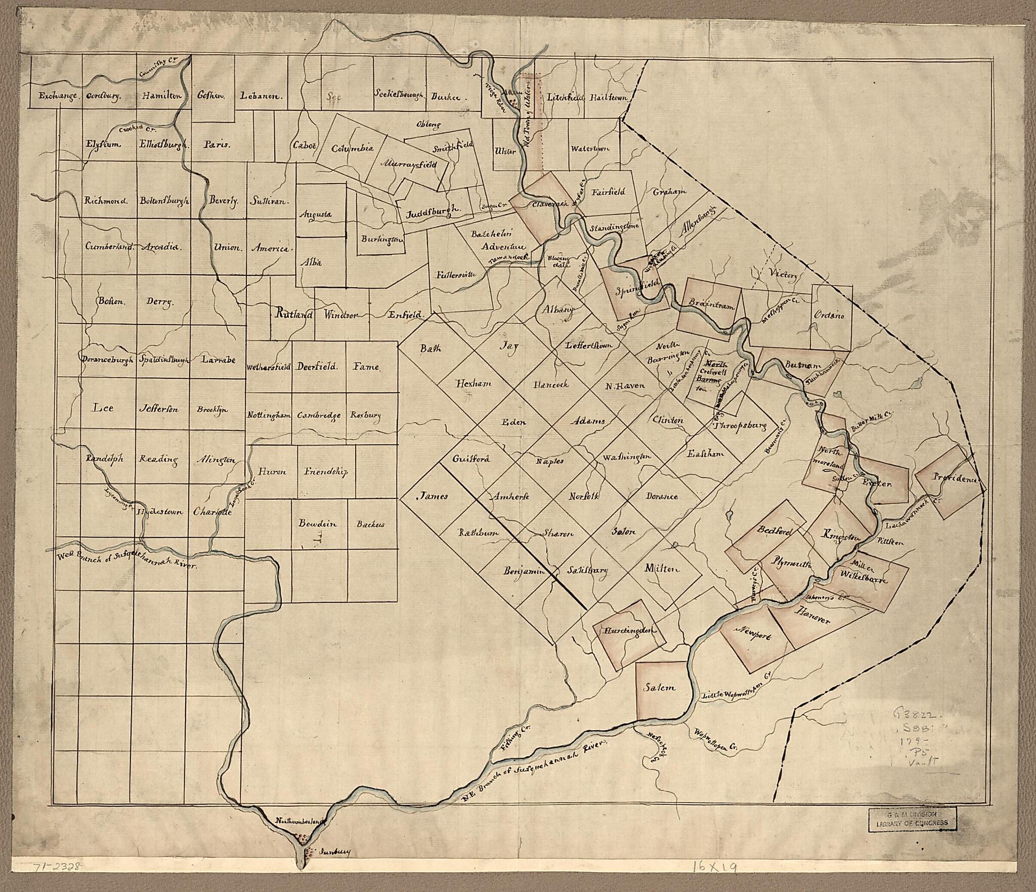 This old map of The Part of Pennsylvania That Lies Between the Forks of the Susquehannah, Divided Into Townships from 1790 was created by Susquehannah Company in 1790