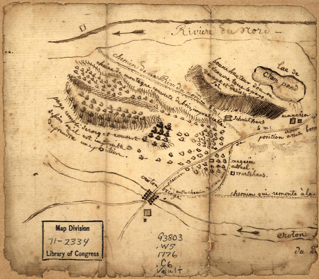 This old map of Country Between North River and Croton River from 1776 was created by in 1776
