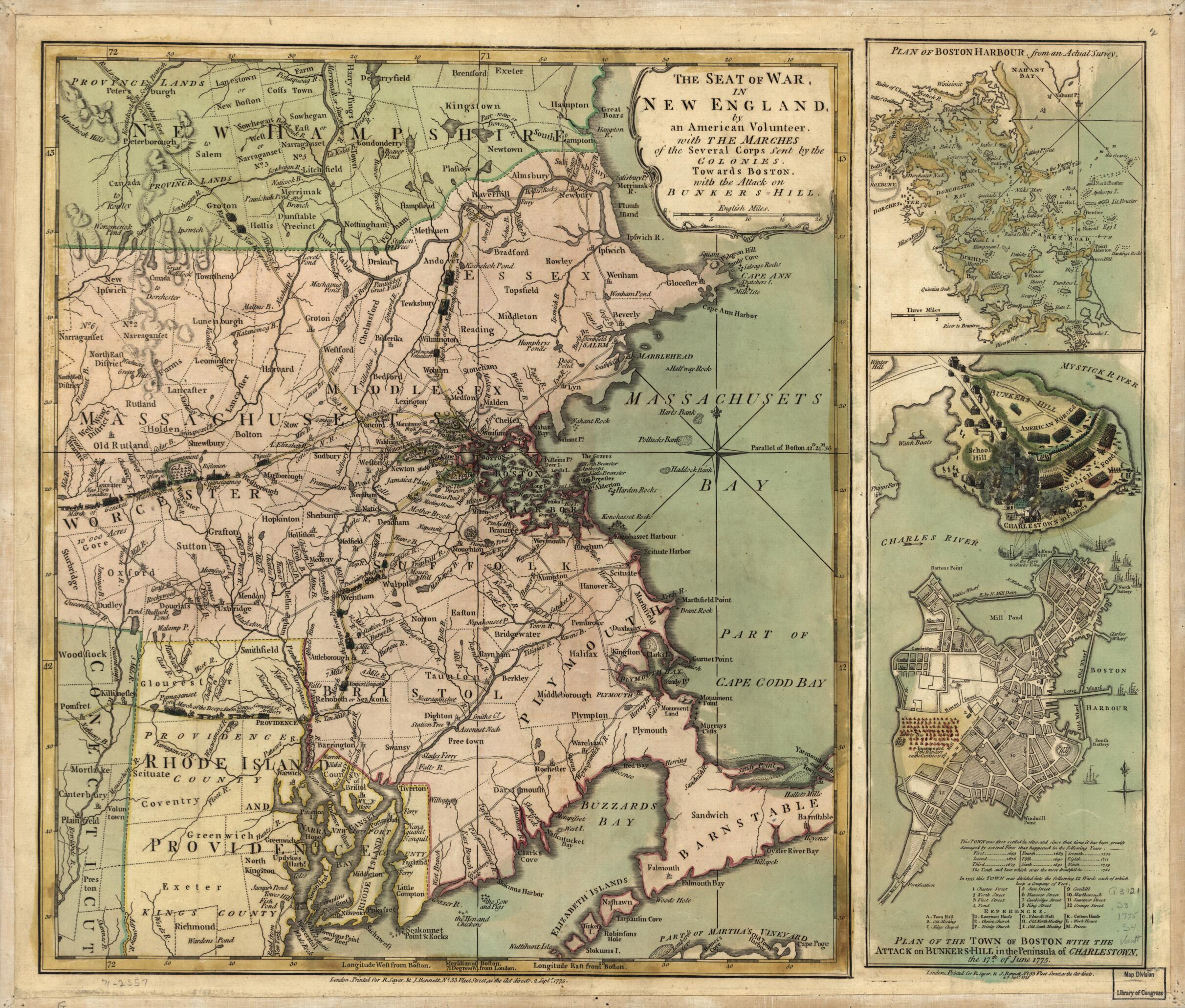 This old map of Hill from 1775 was created by Robert Sayer and John Bennett (Firm) in 1775