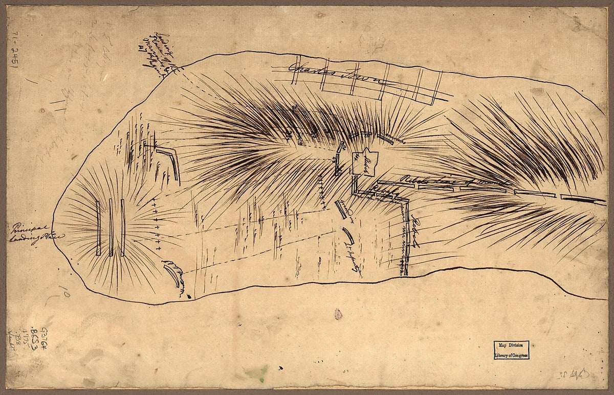 Boston (Bunker Hill), Massachusetts - rough Sketch 1775 by Relic Map Company