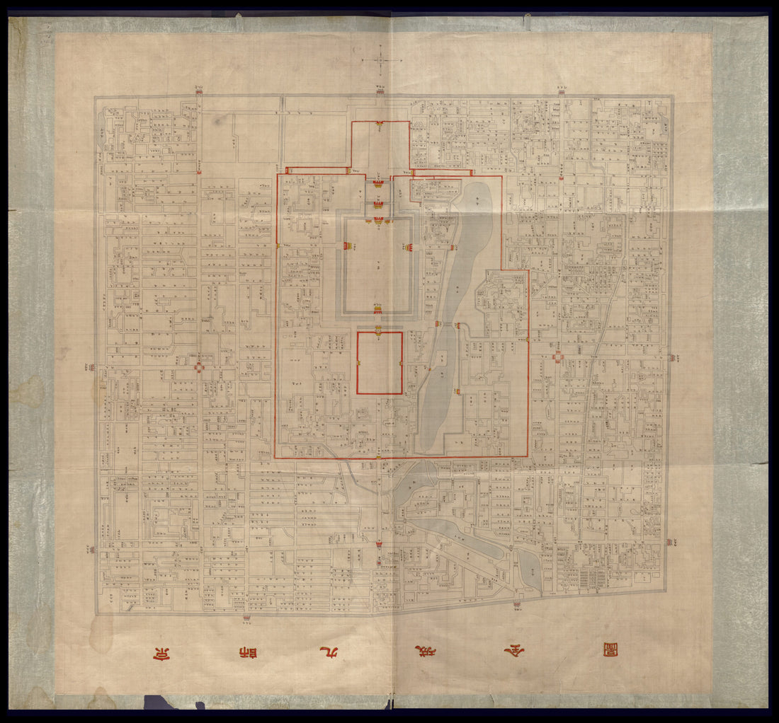 This old map of Jing Shi Jiu Cheng Quan Tu. (京师九城全图, Complete Map of the Nine Inner Cities of Beijing) from 1900 was created by in 1900