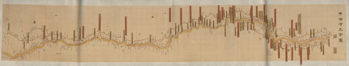 中游河工全圖, Complete Map of the Yellow River Embankment Project in 1898 by Relic Map Company