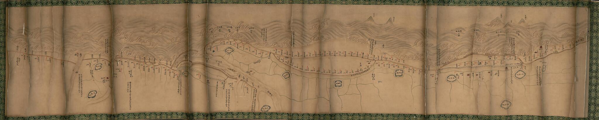 This old map of Jiangnan Hai Tang Tu. (江南海塘圖, Map of the Jiangnan Seawall) from 1750 was created by in 1750