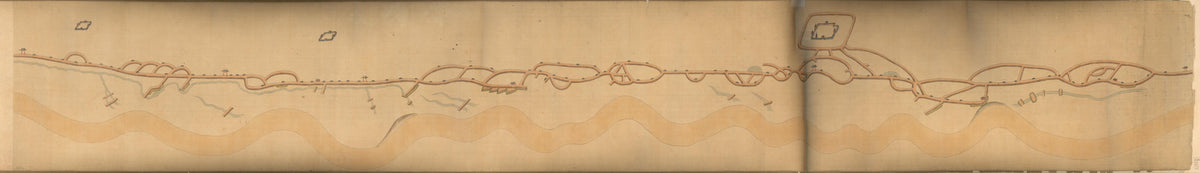 豫省黃河南岸堤垻工程圖, Map of Embankment Project of the Yellow River in 1875 by Relic Map Company