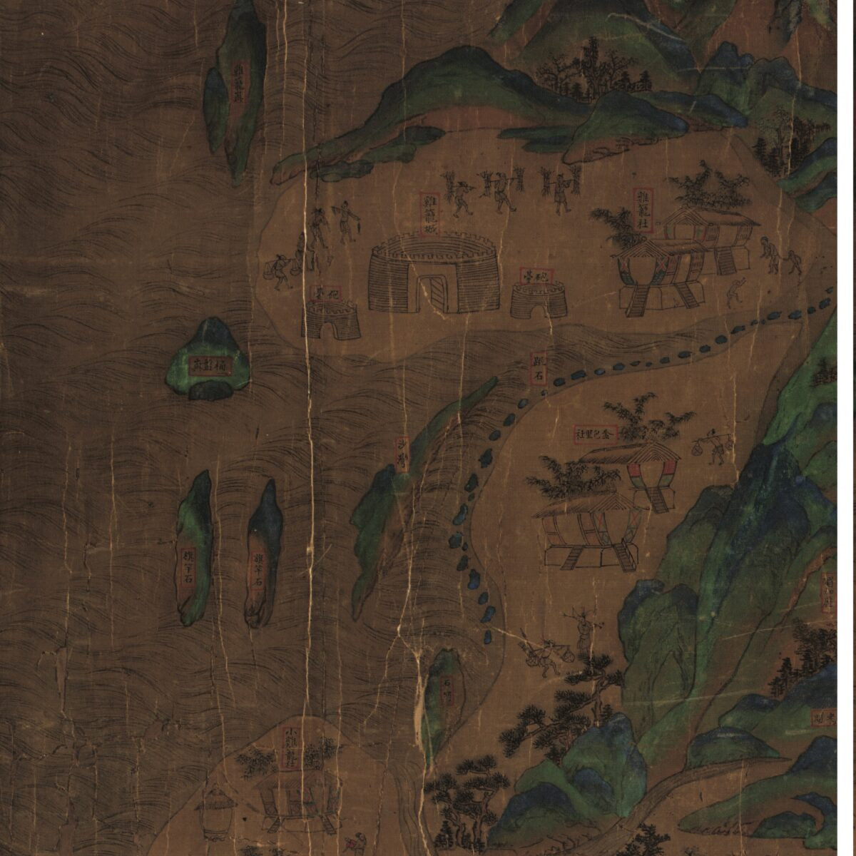This old map of Taiwan Di Li Tu (台湾地理图, Geographical Map of Taiwan Island) from 1683 was created by Arthur W. (Arthur William) Hummel in 1683