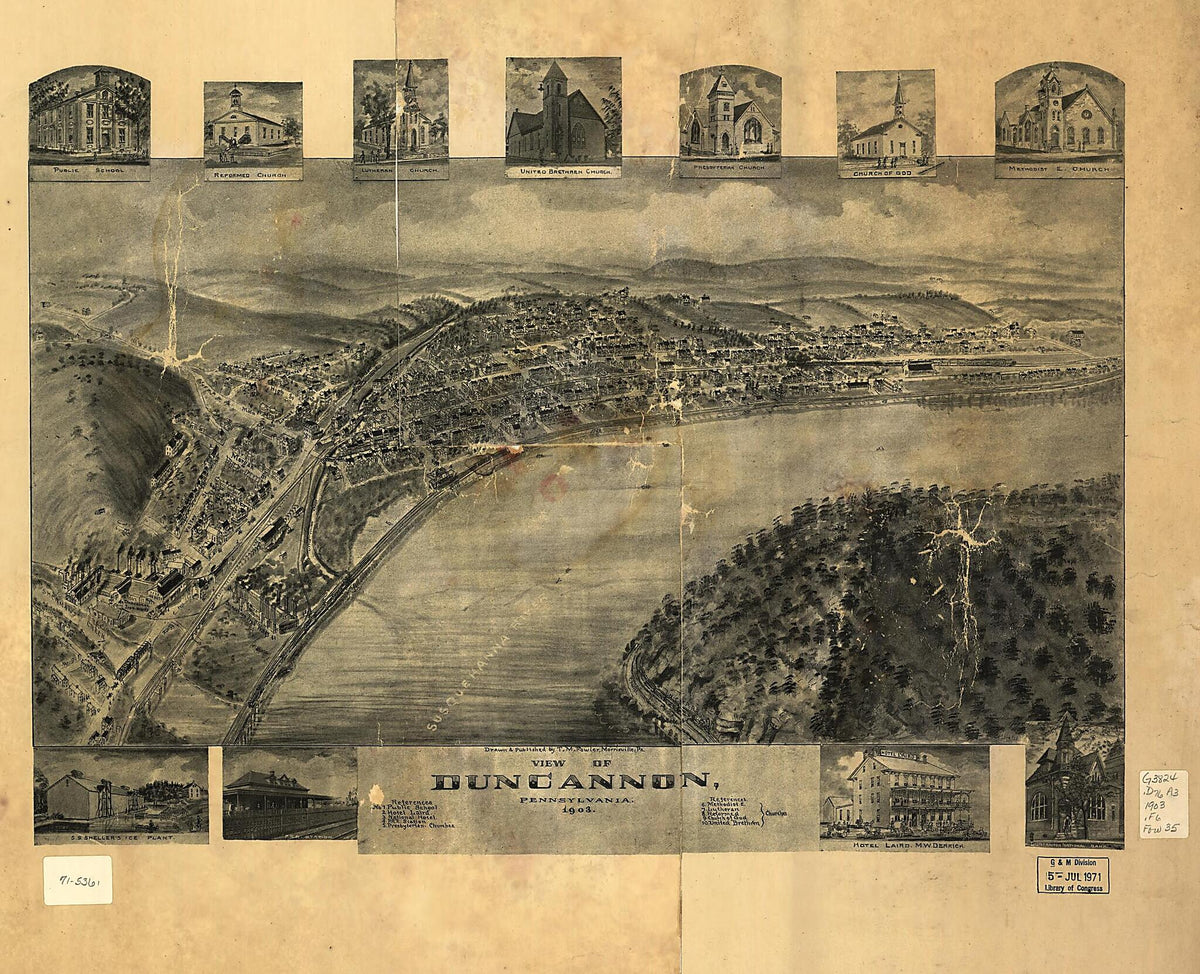View of Duncannon, Pennsylvania 1903 by Relic Map Company