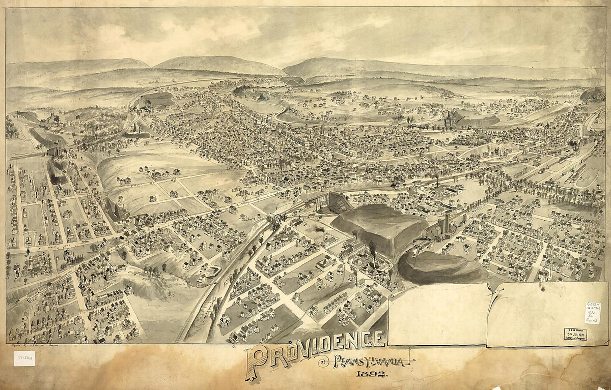 Providence, Pennsylvania 1892 by Relic Map Company
