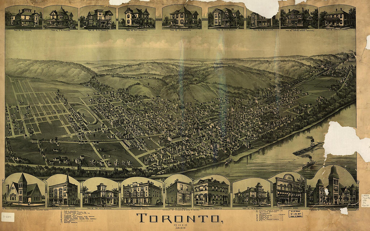 Toronto, Ohio 1899 by Relic Map Company