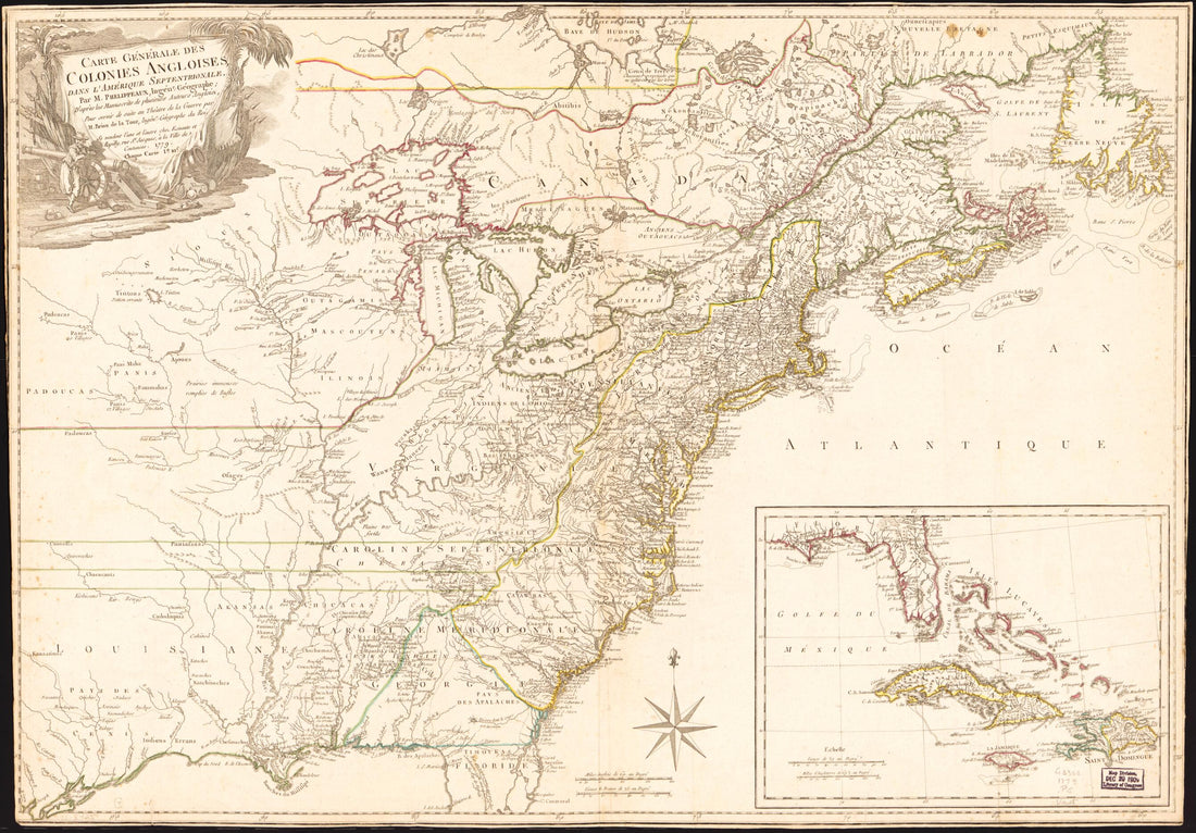 This old map of Carte Générale Des Colonies Angloises, Dans L&