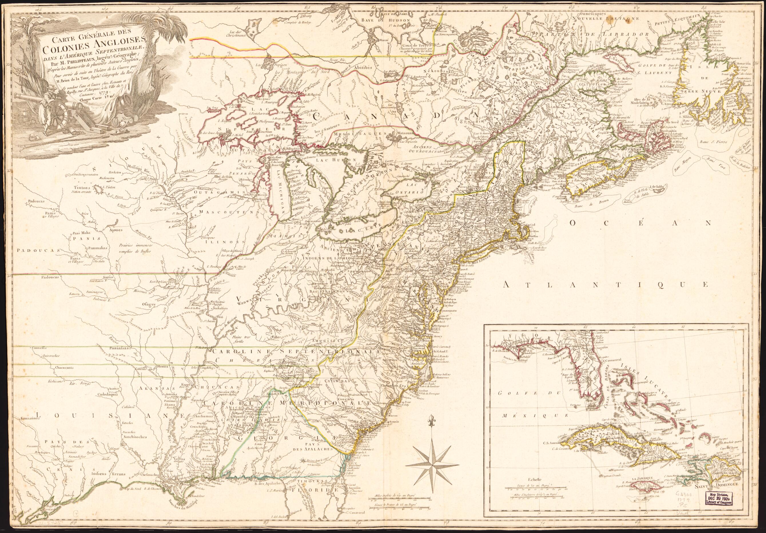 This old map of Carte Générale Des Colonies Angloises, Dans L&