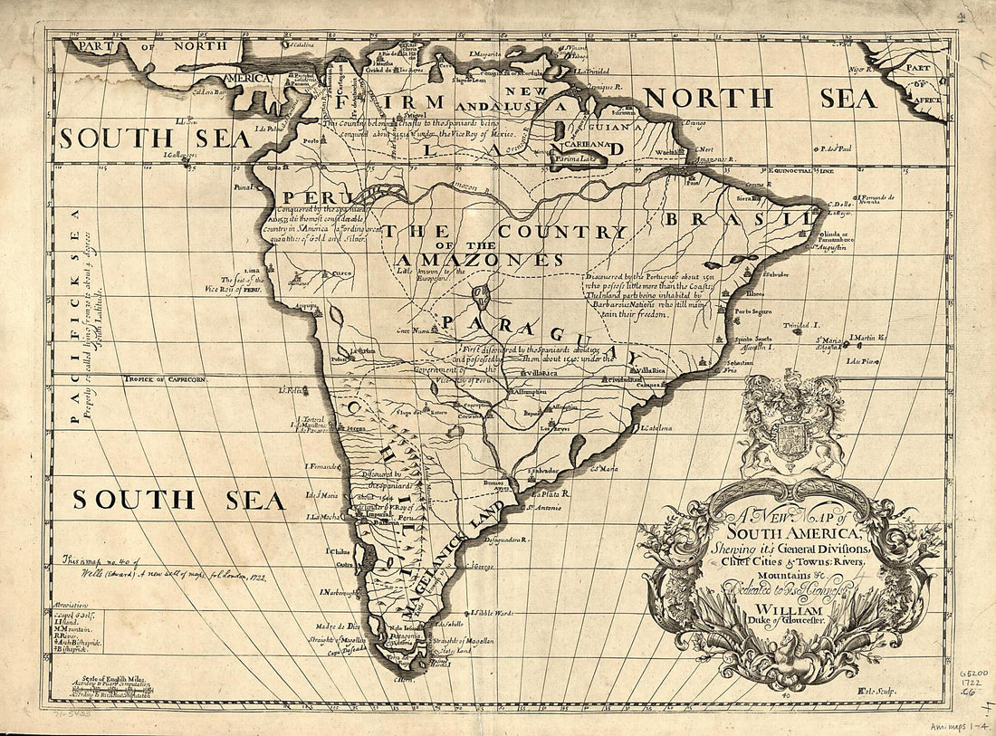 This old map of A New Map of South America, Shewing It&
