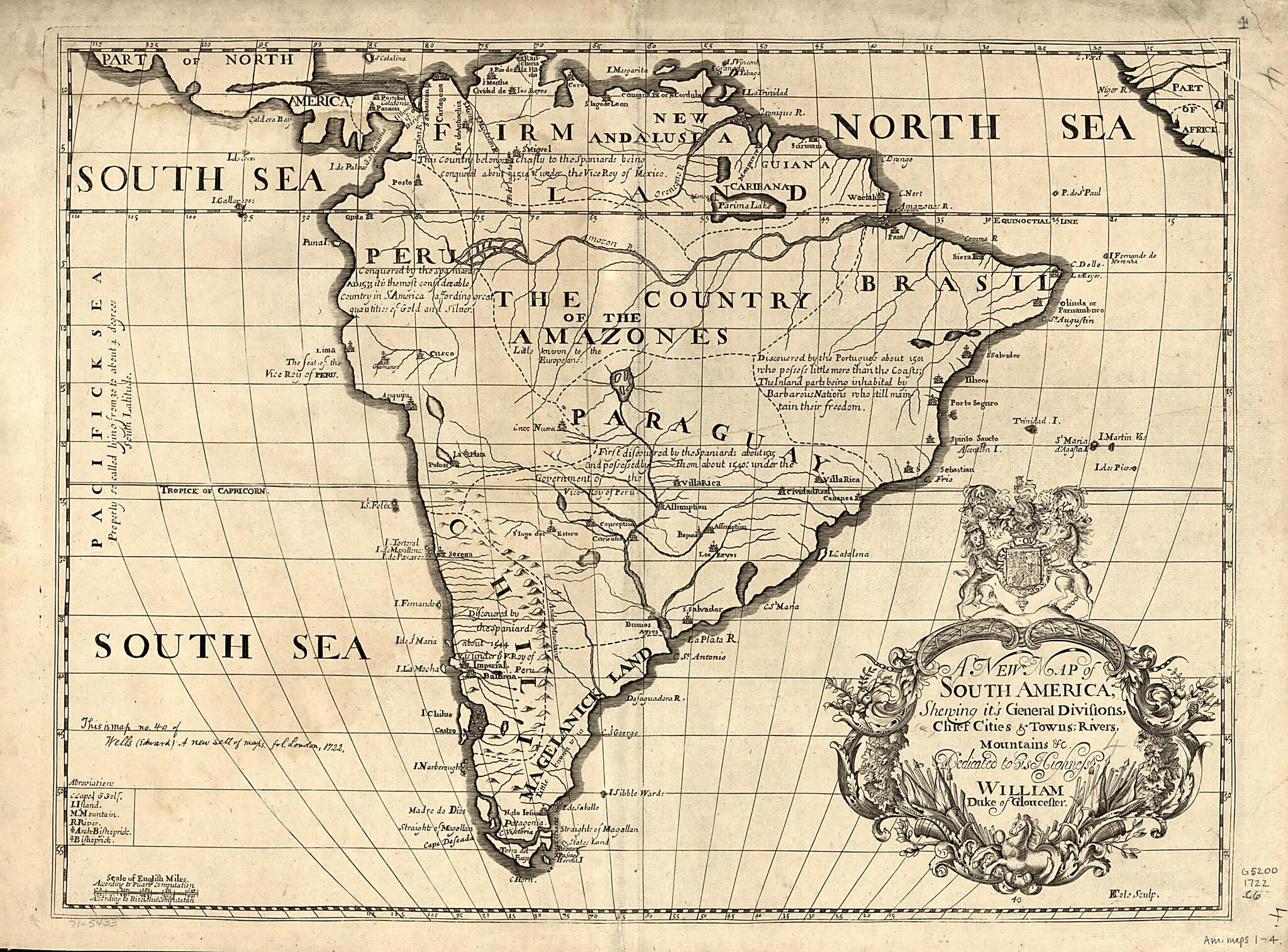 This old map of A New Map of South America, Shewing It&