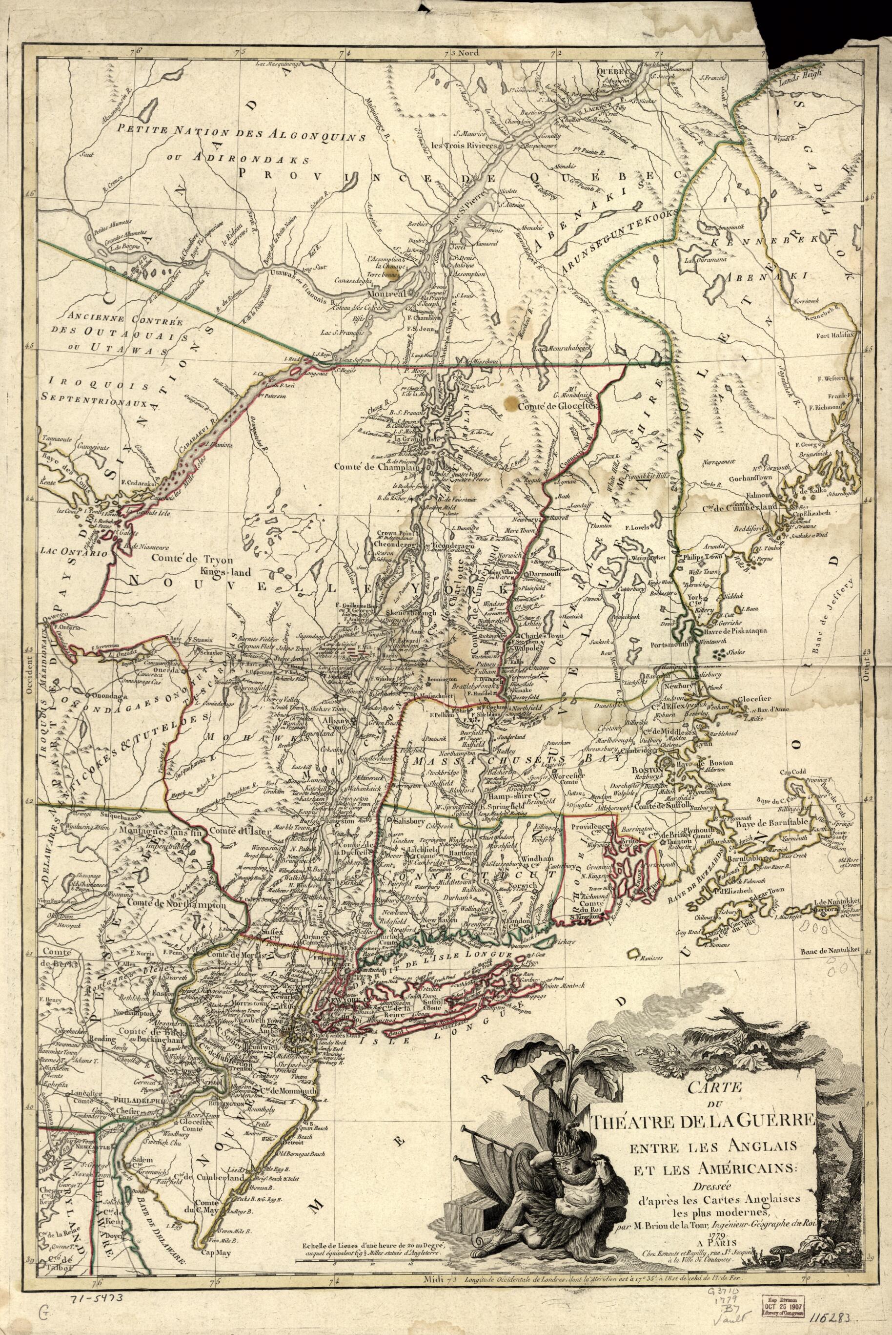 This old map of Carte Du Théatre De La Guerre Entre Les Anglais Et Les Américains: Dressée D&