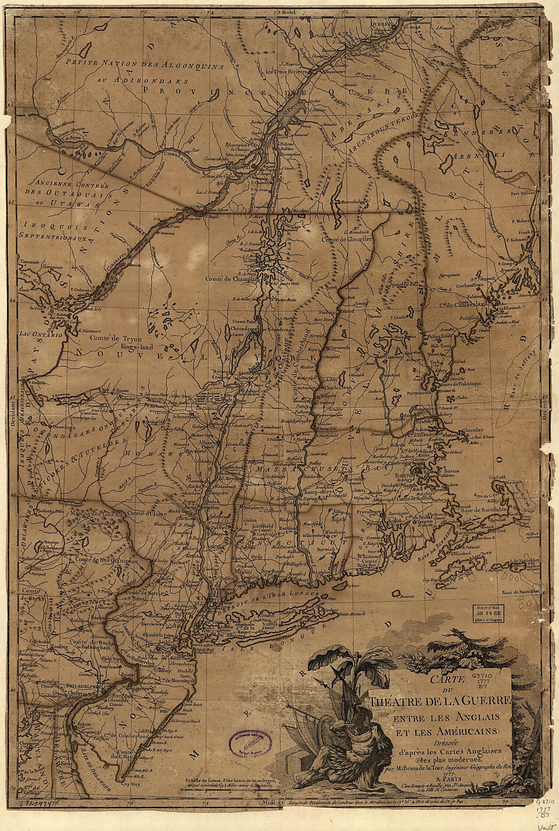 This old map of Carte Du Théatre De La Guerre Entre Les Anglais Et Les Américains: Dressée D&