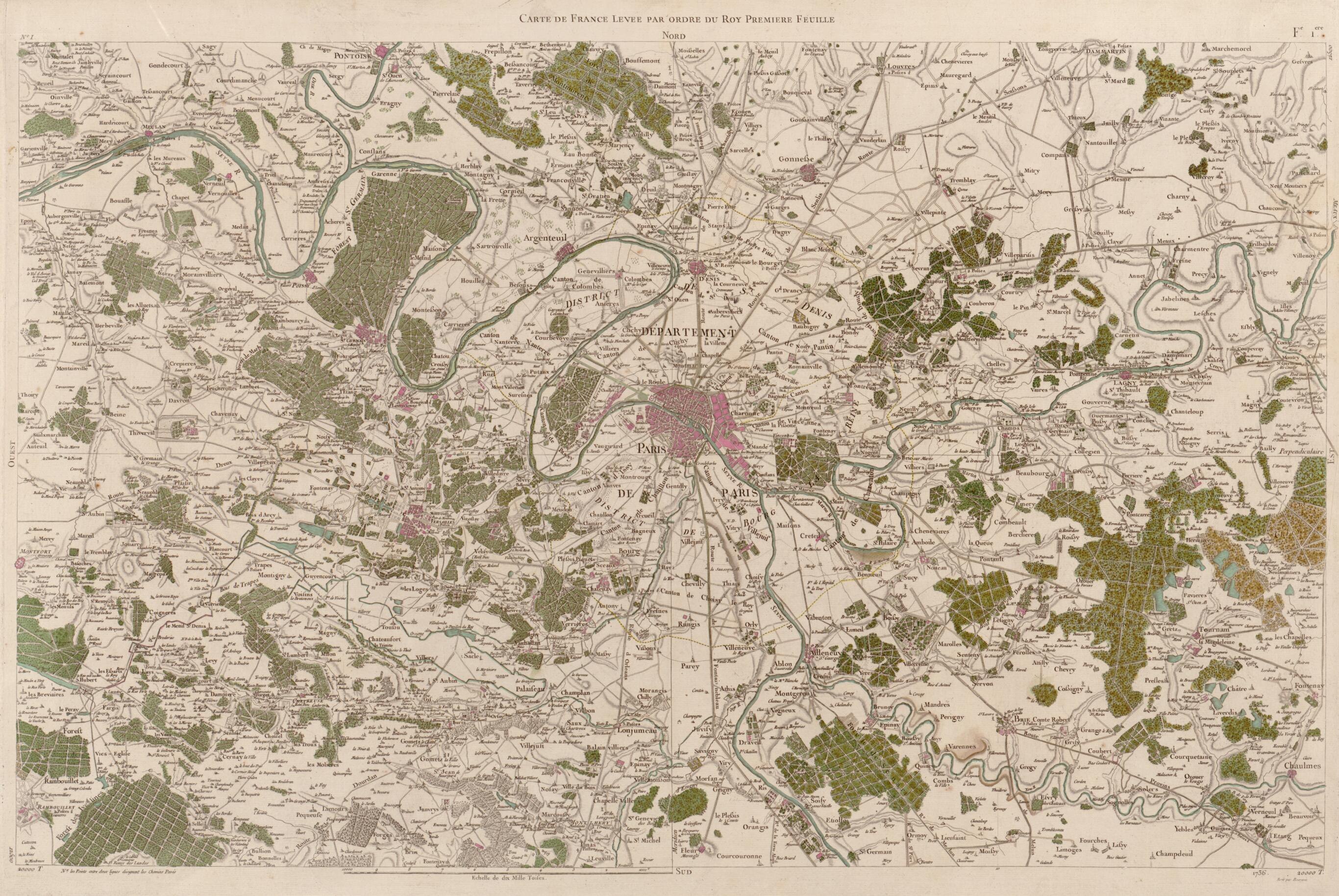 This old map of Carte De France from 1756 was created by J. Goujon, François, Dépôt De La Guerre (France), Société De La Carte De France in 1756