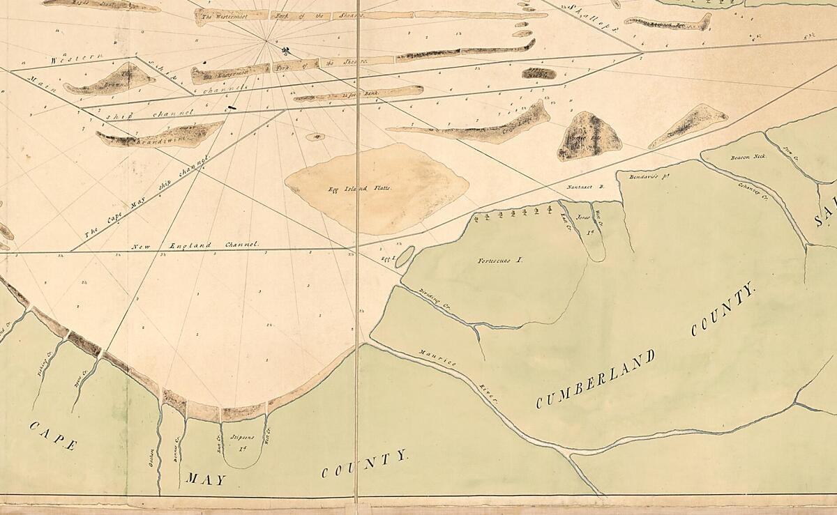 This old map of A Draught of Delaware Bay from 1770 was created by Andrew Snape Hamond,  Jann, Richard Taylor in 1770