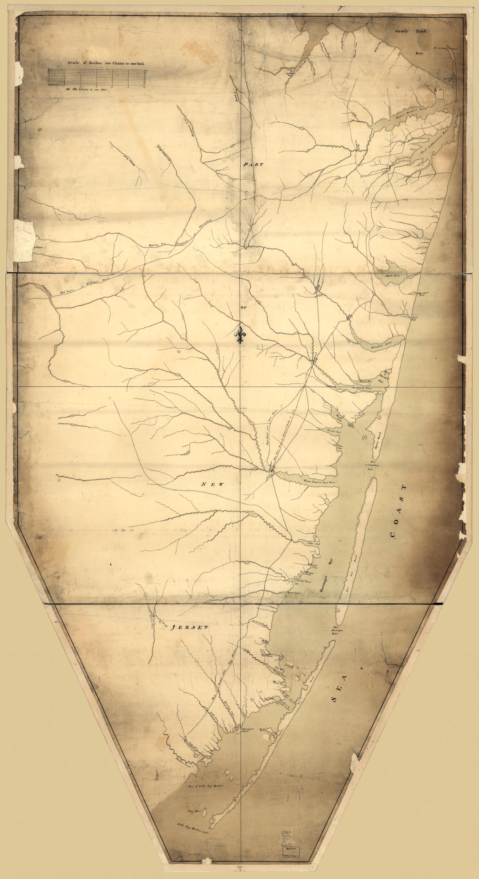 This old map of Part of New Jersey from 1770 was created by in 1770
