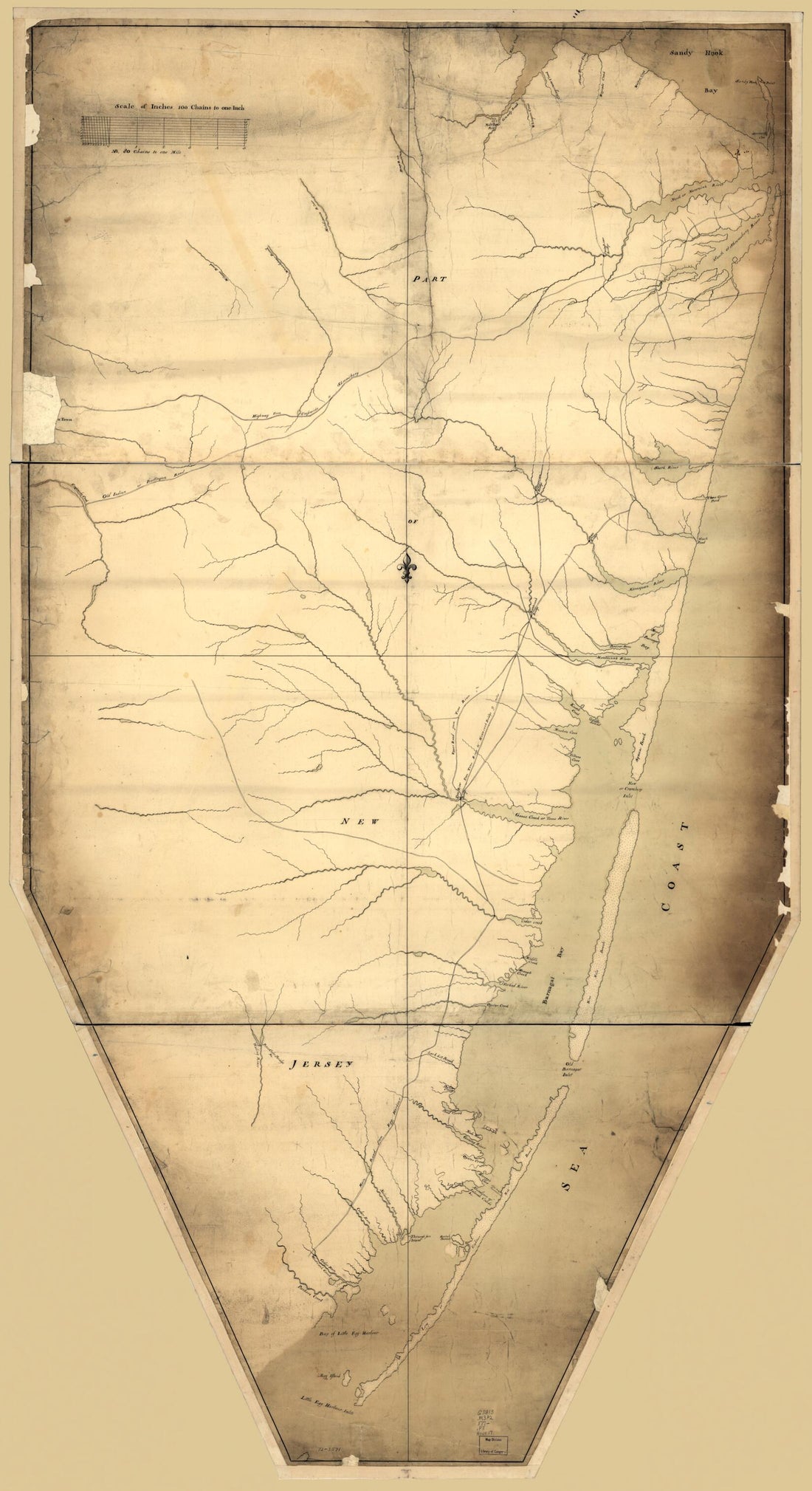This old map of Part of New Jersey from 1770 was created by in 1770