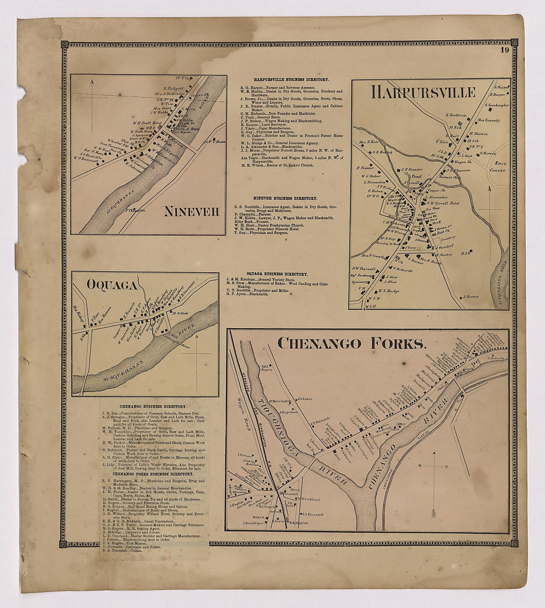 This old map of Image 11 of New Topographical Atlas of Broome County, New York from New Topographical Atlas of Broome County, New York from 1866 was created by Stone & Stewart in 1866