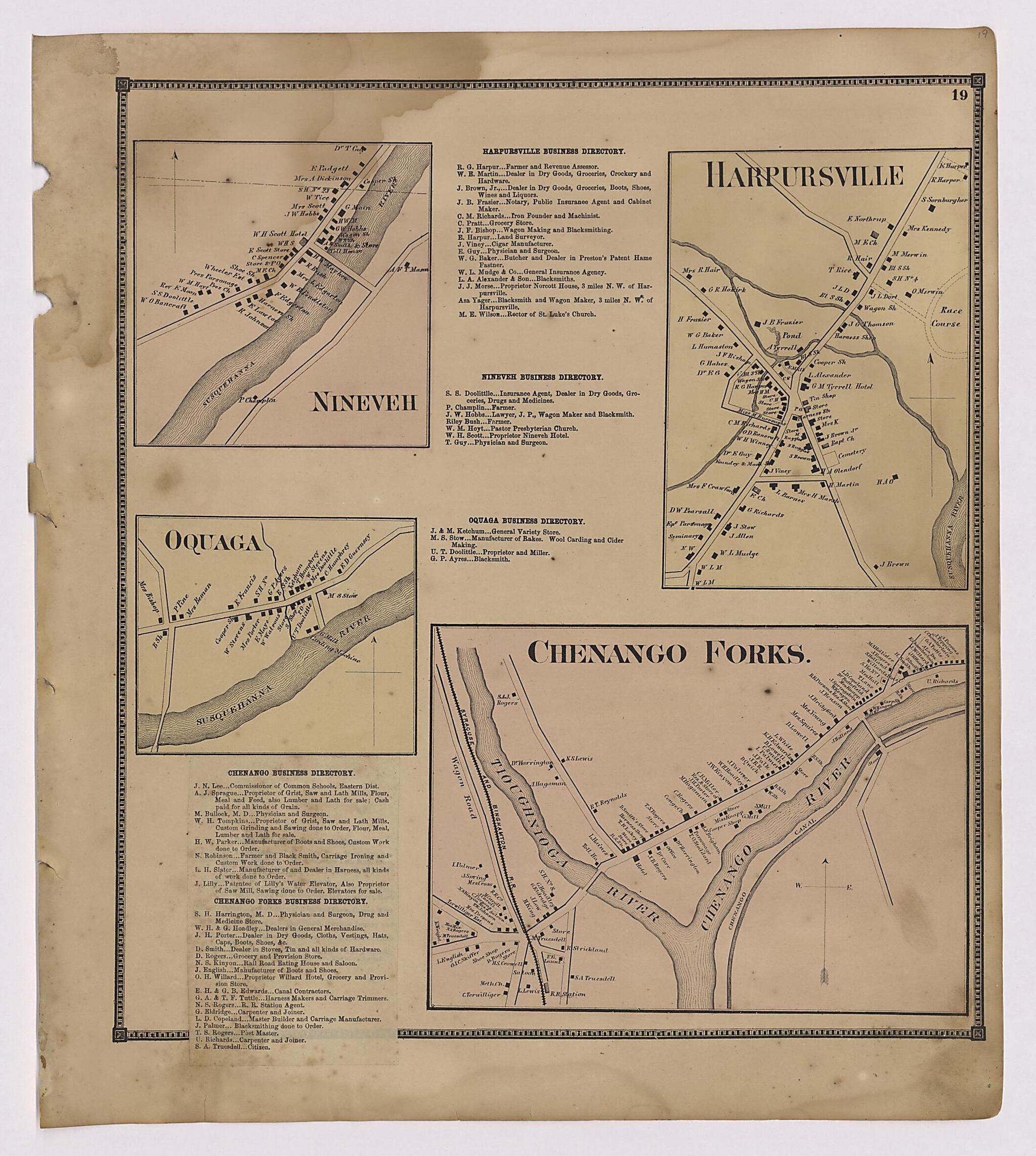 This old map of Image 11 of New Topographical Atlas of Broome County, New York from New Topographical Atlas of Broome County, New York from 1866 was created by Stone & Stewart in 1866