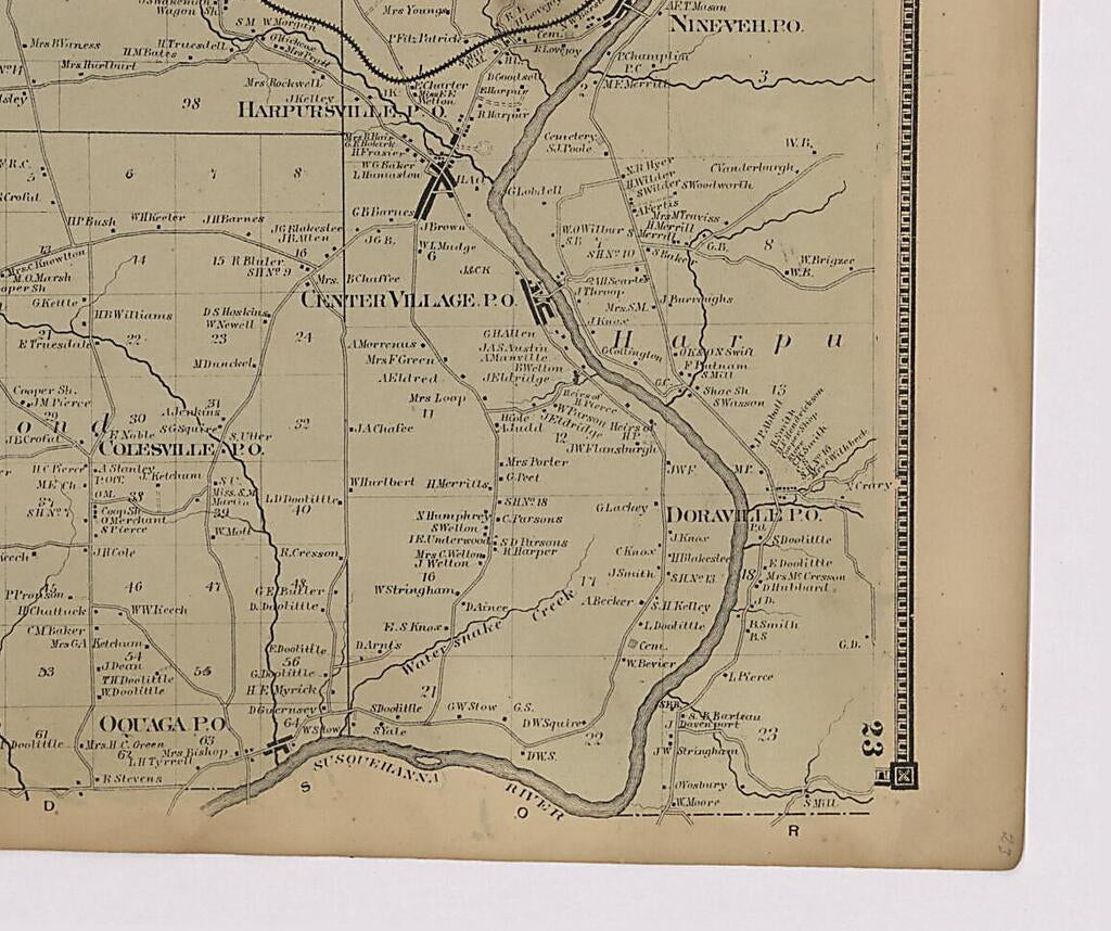 This old map of Image 13 of New Topographical Atlas of Broome County, New York from New Topographical Atlas of Broome County, New York from 1866 was created by  Stone & Stewart in 1866