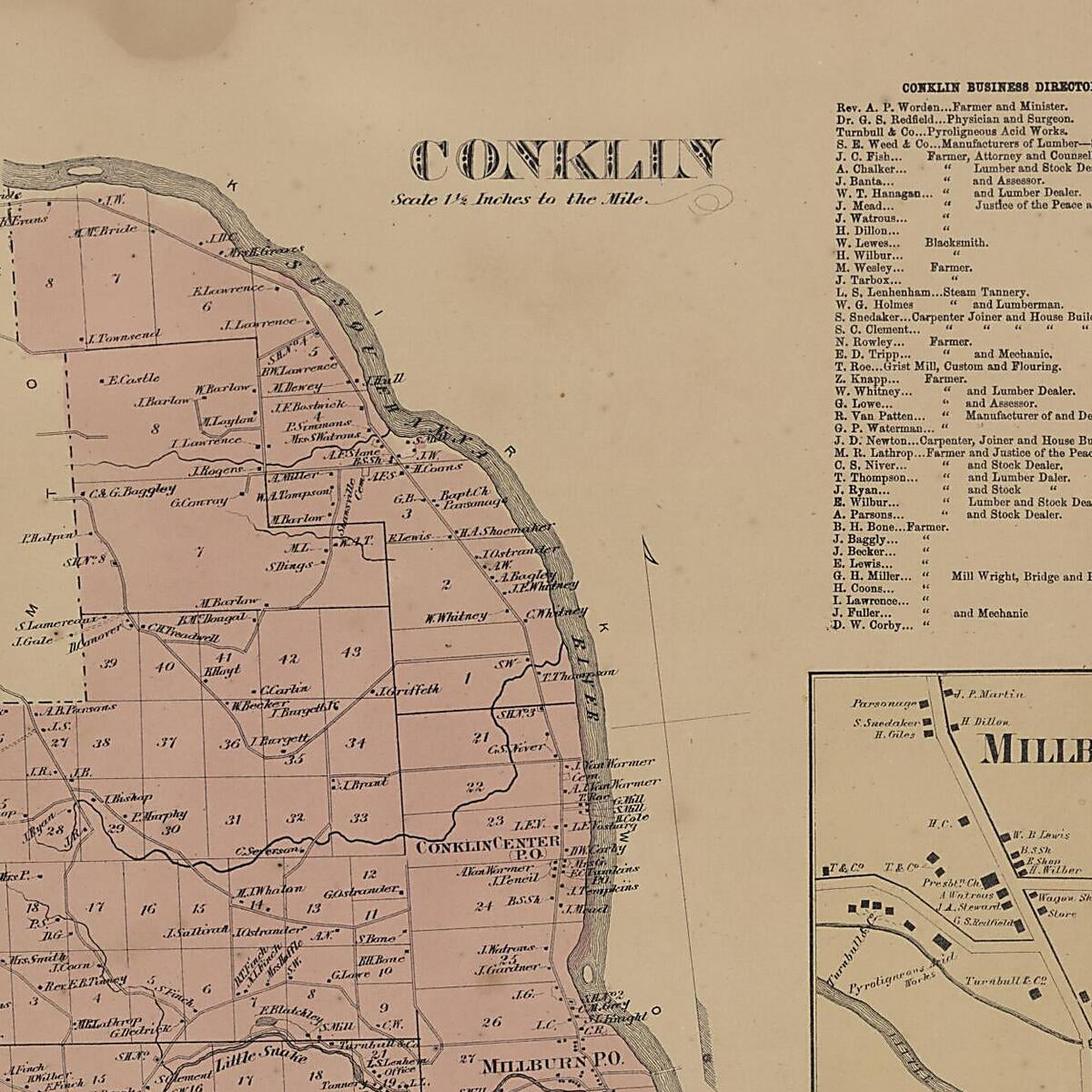 This old map of Image 14 of New Topographical Atlas of Broome County, New York from New Topographical Atlas of Broome County, New York from 1866 was created by  Stone & Stewart in 1866