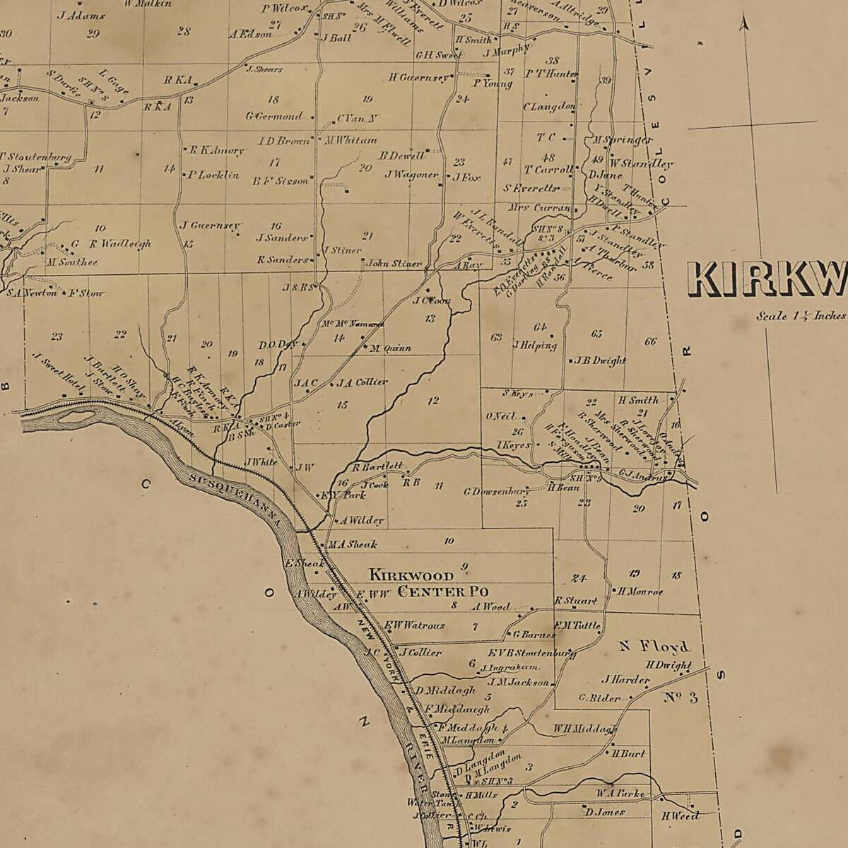 This old map of Image 16 of New Topographical Atlas of Broome County, New York from New Topographical Atlas of Broome County, New York from 1866 was created by  Stone & Stewart in 1866
