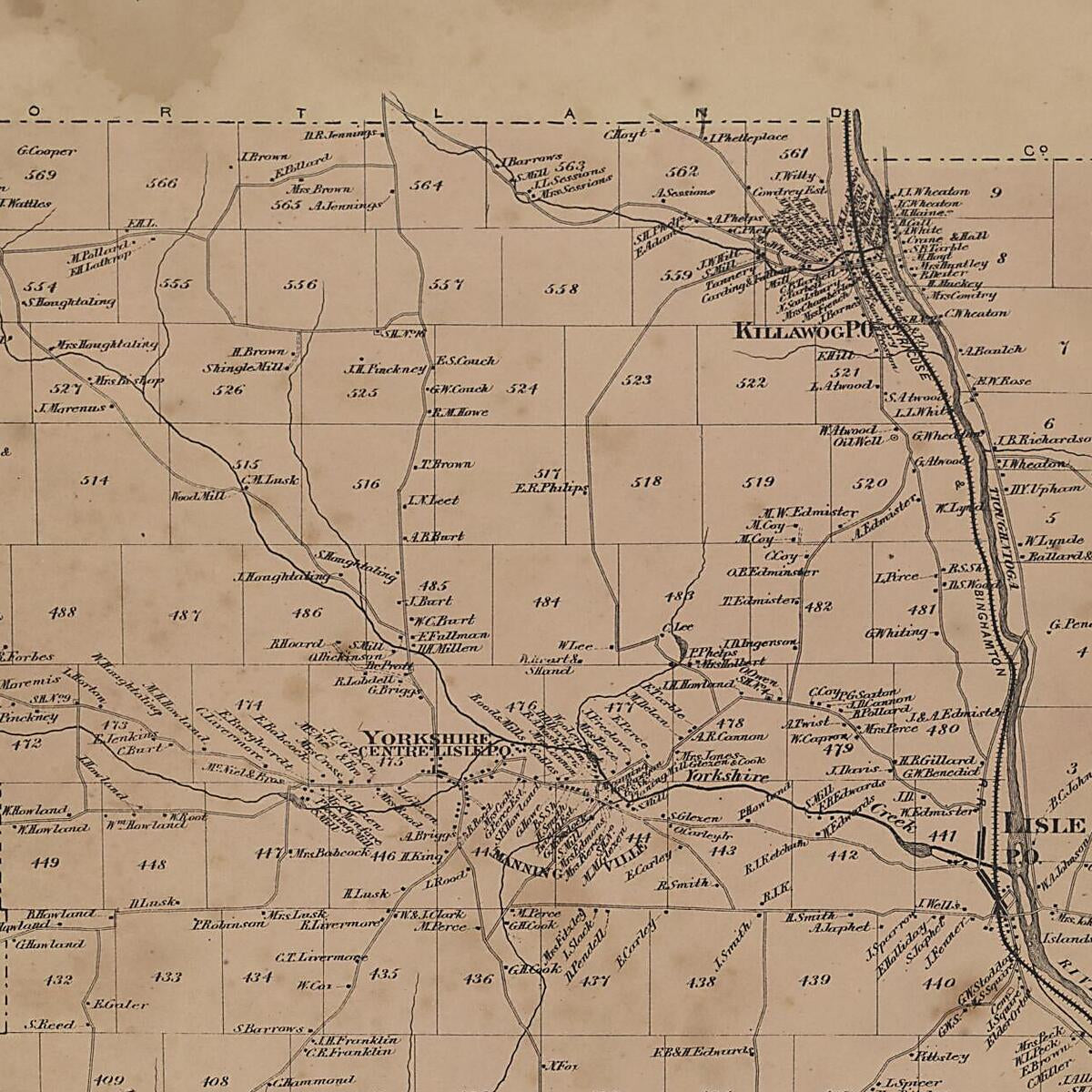 This old map of Image 17 of New Topographical Atlas of Broome County, New York from New Topographical Atlas of Broome County, New York from 1866 was created by  Stone & Stewart in 1866