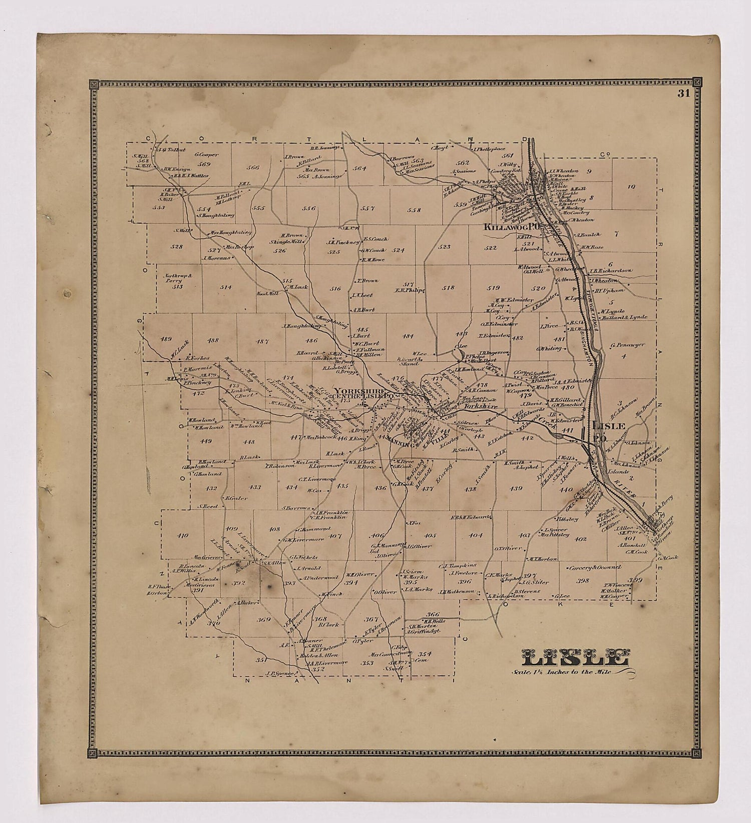 This old map of Image 17 of New Topographical Atlas of Broome County, New York from New Topographical Atlas of Broome County, New York from 1866 was created by  Stone & Stewart in 1866