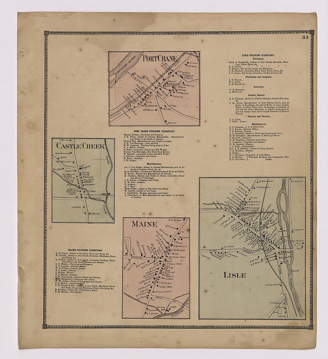 This old map of Image 18 of New Topographical Atlas of Broome County, New York from New Topographical Atlas of Broome County, New York from 1866 was created by Stone & Stewart in 1866