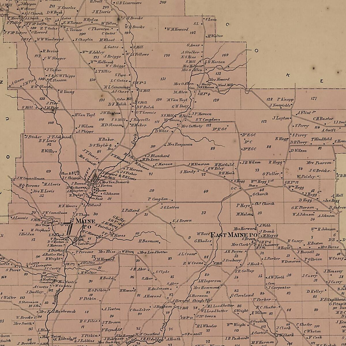This old map of Image 19 of New Topographical Atlas of Broome County, New York from New Topographical Atlas of Broome County, New York from 1866 was created by  Stone & Stewart in 1866