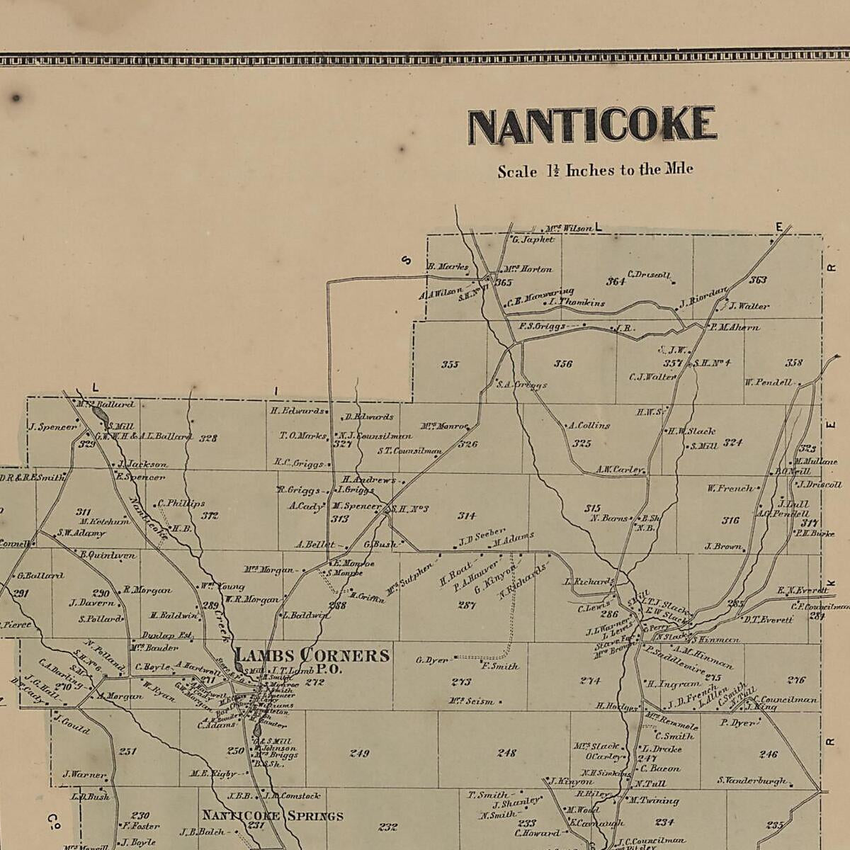 This old map of Image 20 of New Topographical Atlas of Broome County, New York from New Topographical Atlas of Broome County, New York from 1866 was created by  Stone & Stewart in 1866