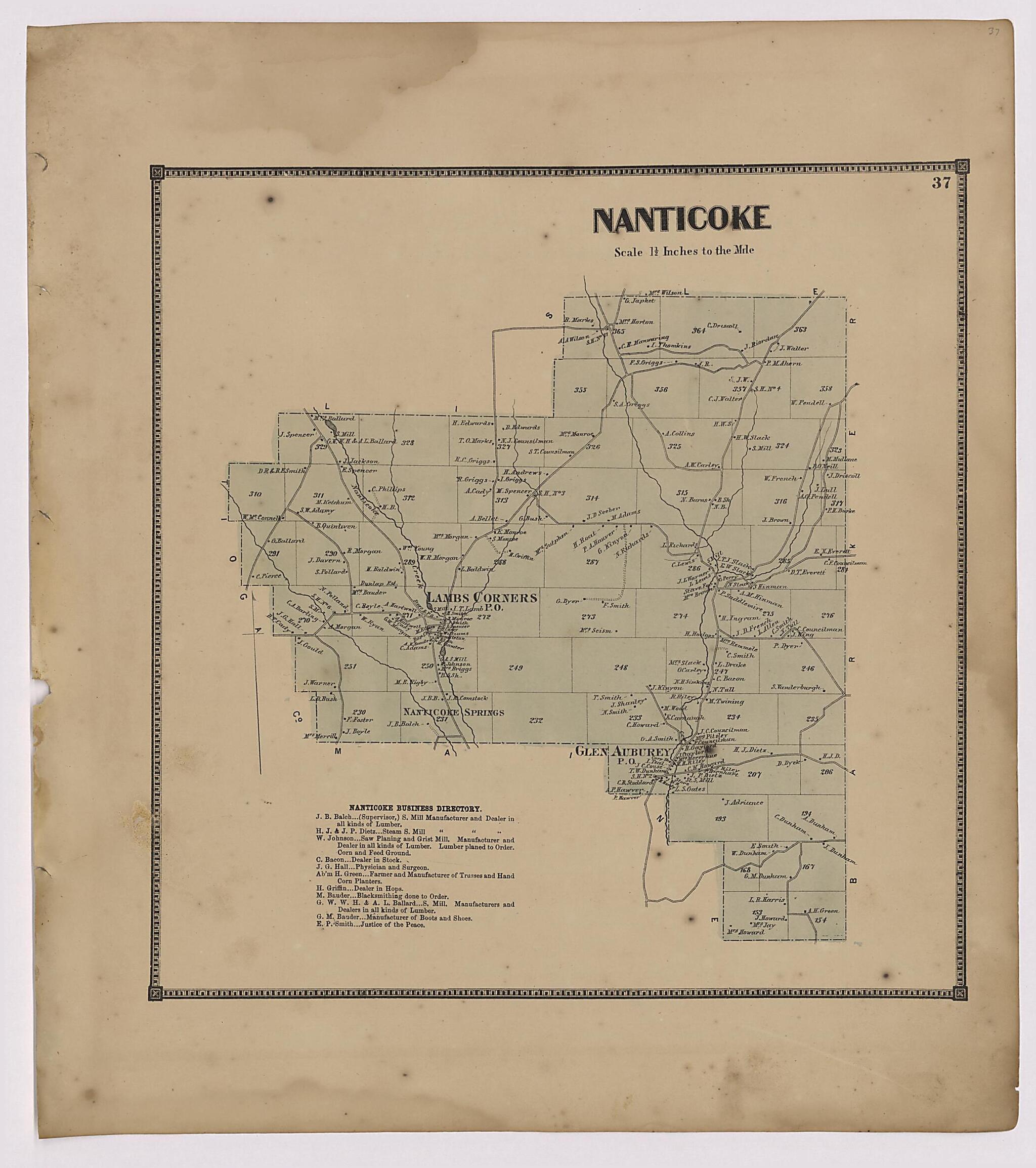This old map of Image 20 of New Topographical Atlas of Broome County, New York from New Topographical Atlas of Broome County, New York from 1866 was created by  Stone & Stewart in 1866