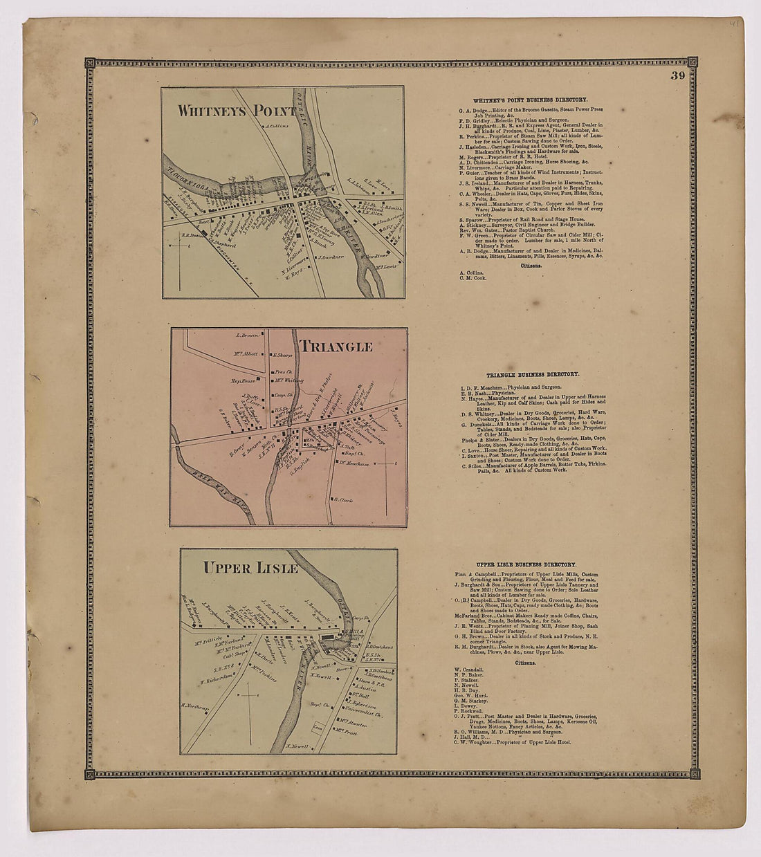 This old map of Image 22 of New Topographical Atlas of Broome County, New York from New Topographical Atlas of Broome County, New York from 1866 was created by Stone & Stewart in 1866
