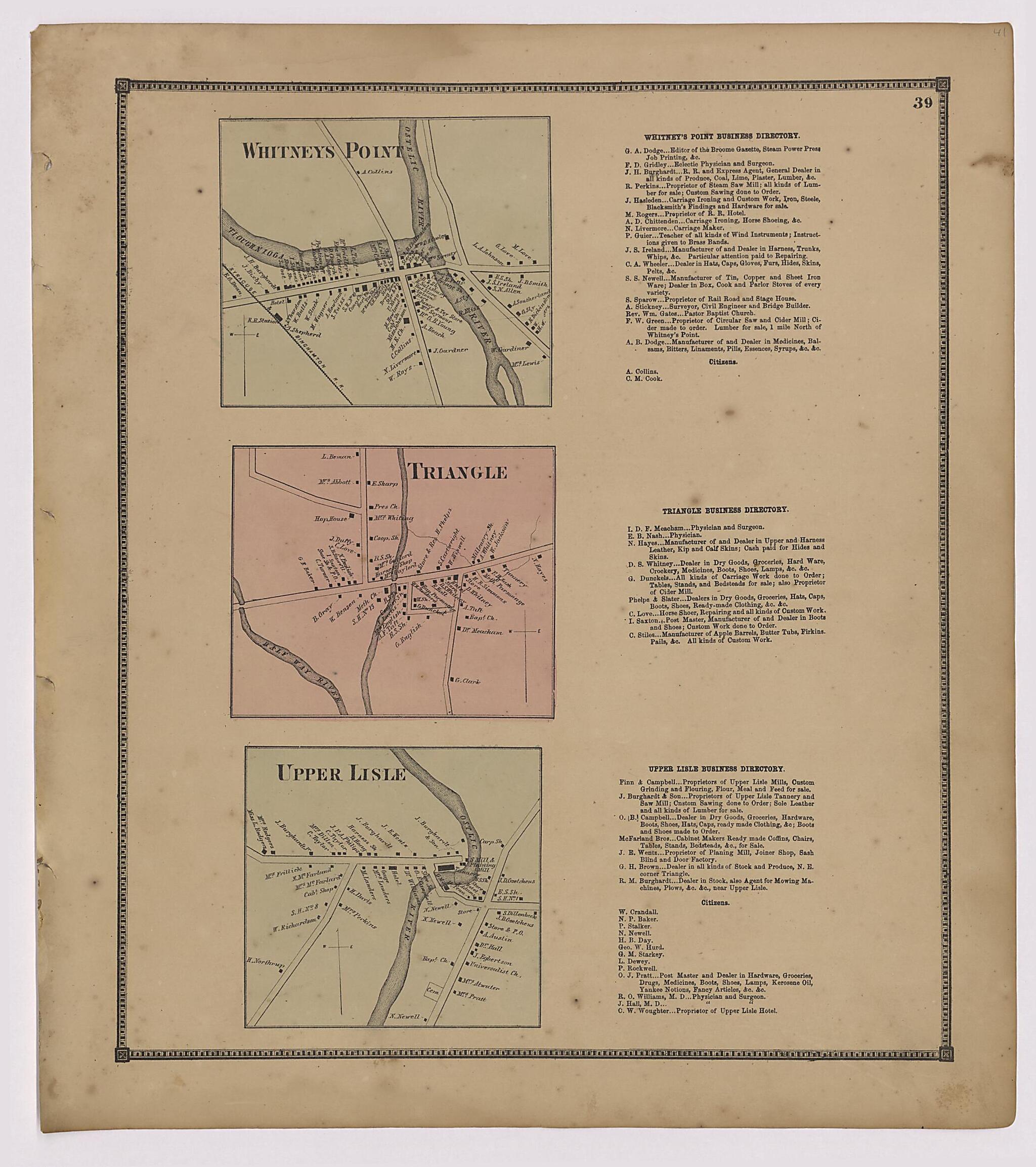 This old map of Image 22 of New Topographical Atlas of Broome County, New York from New Topographical Atlas of Broome County, New York from 1866 was created by Stone & Stewart in 1866