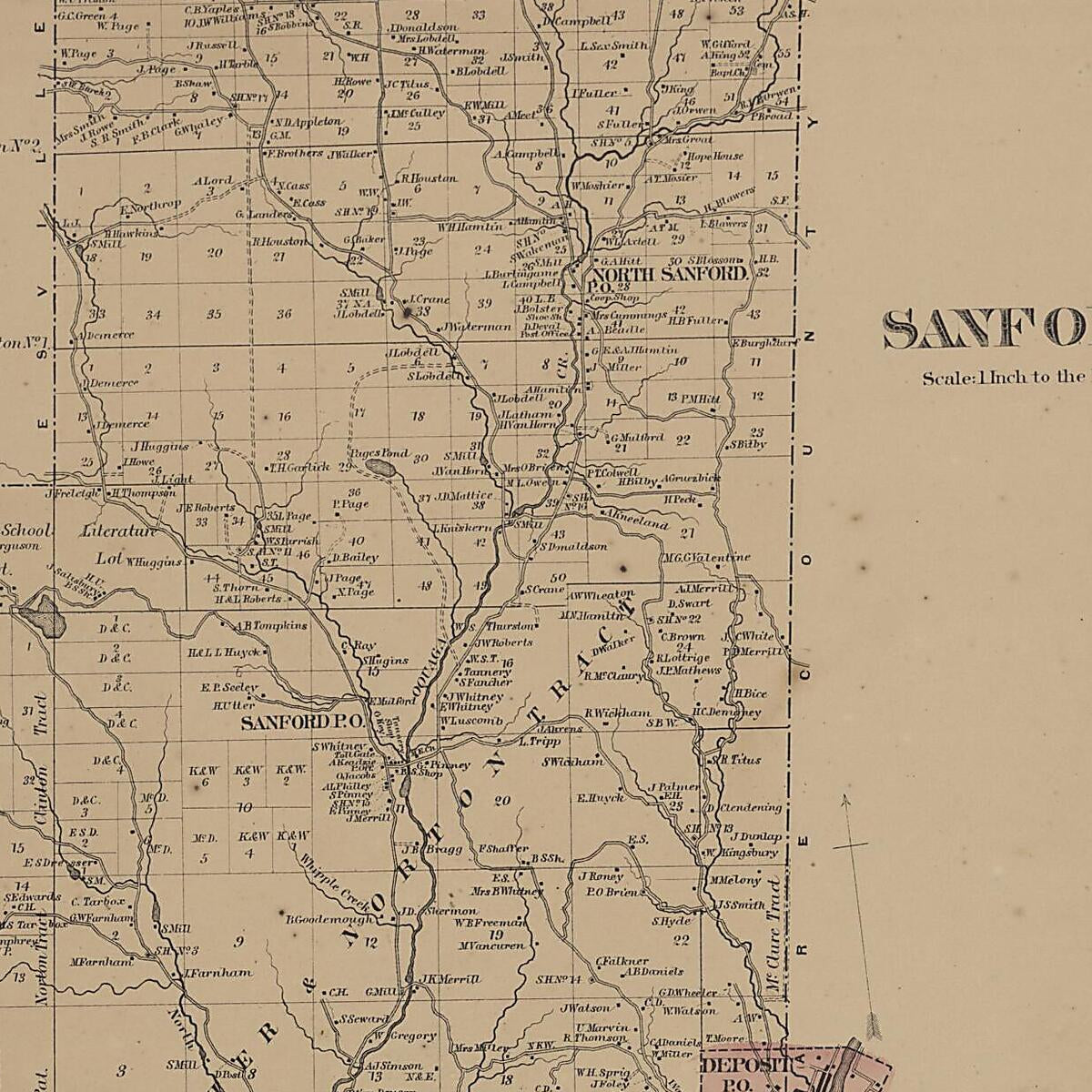 This old map of Image 24 of New Topographical Atlas of Broome County, New York from New Topographical Atlas of Broome County, New York from 1866 was created by  Stone & Stewart in 1866