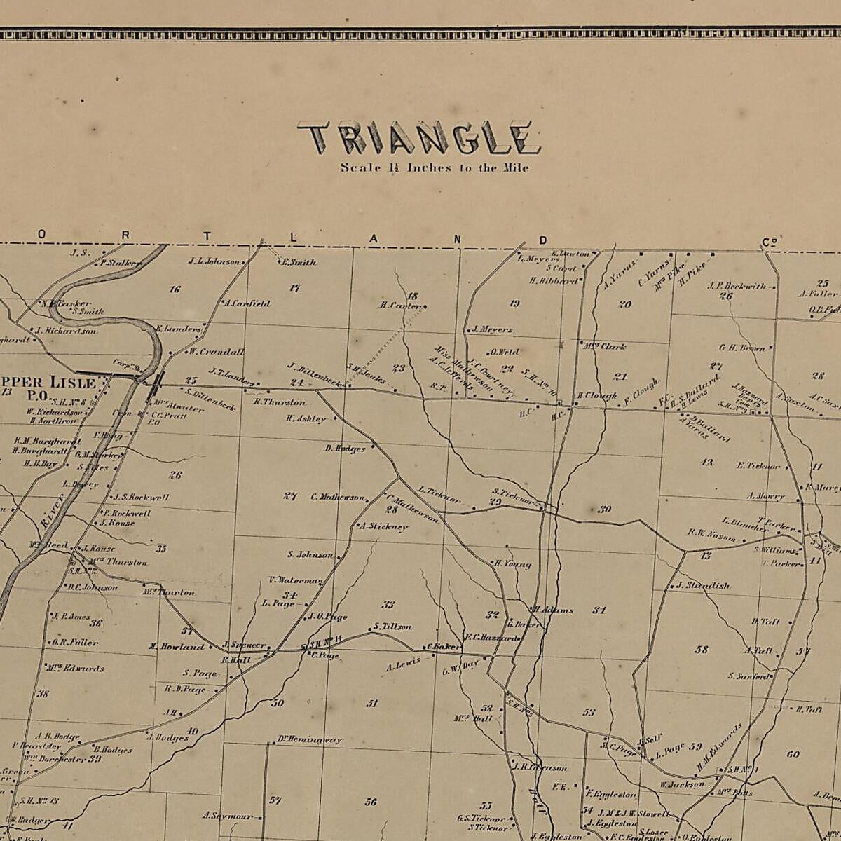 This old map of Image 25 of New Topographical Atlas of Broome County, New York from New Topographical Atlas of Broome County, New York from 1866 was created by  Stone & Stewart in 1866