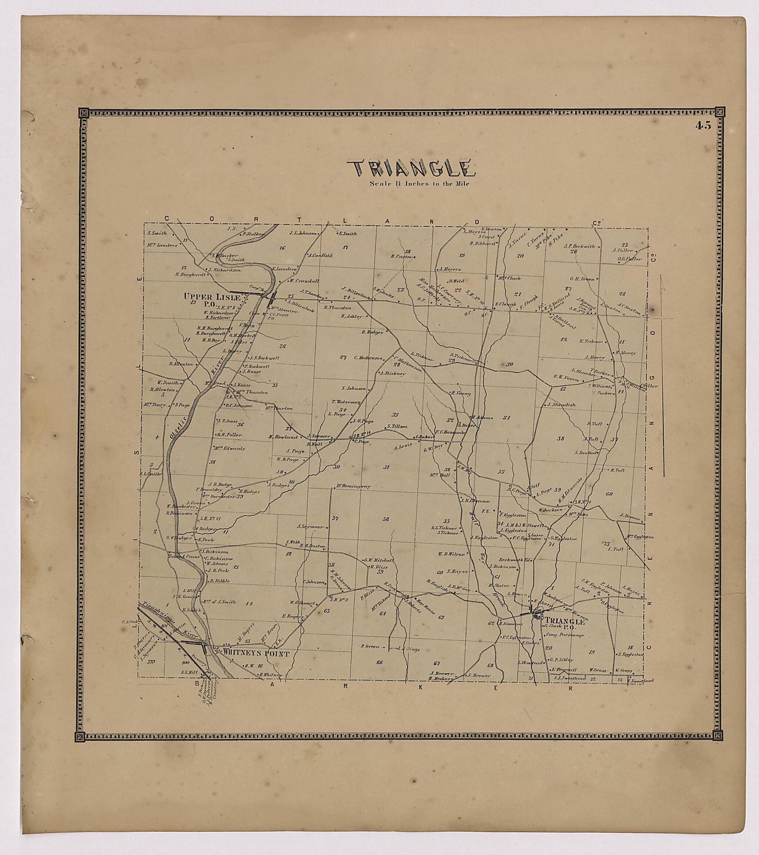 This old map of Image 25 of New Topographical Atlas of Broome County, New York from New Topographical Atlas of Broome County, New York from 1866 was created by  Stone & Stewart in 1866