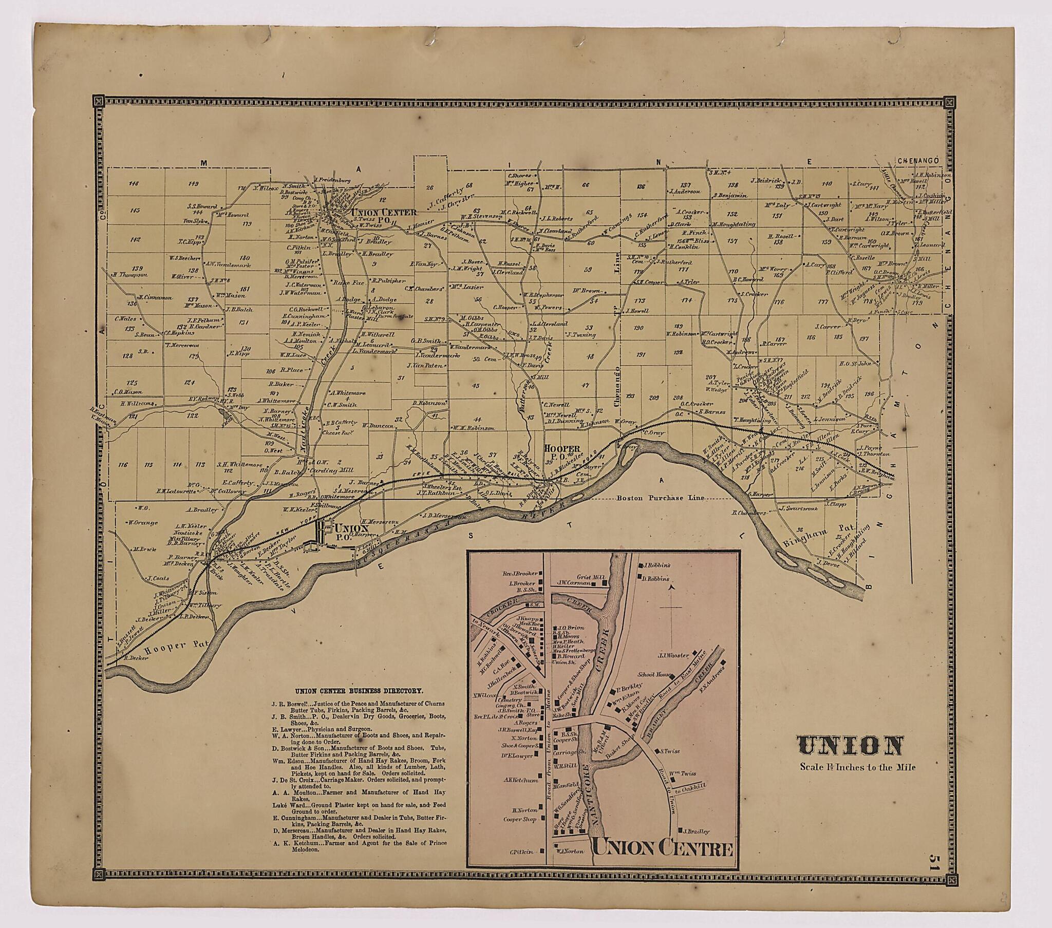 This old map of Image 29 of New Topographical Atlas of Broome County, New York from New Topographical Atlas of Broome County, New York from 1866 was created by Stone & Stewart in 1866