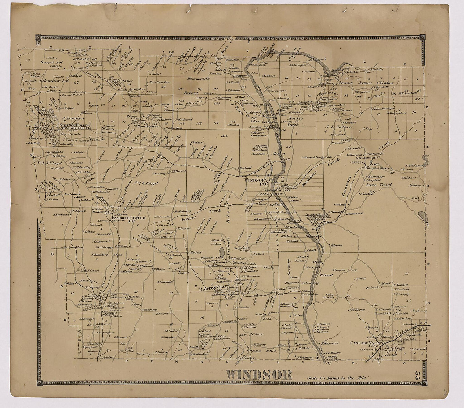 This old map of Image 31 of New Topographical Atlas of Broome County, New York from New Topographical Atlas of Broome County, New York from 1866 was created by  Stone & Stewart in 1866