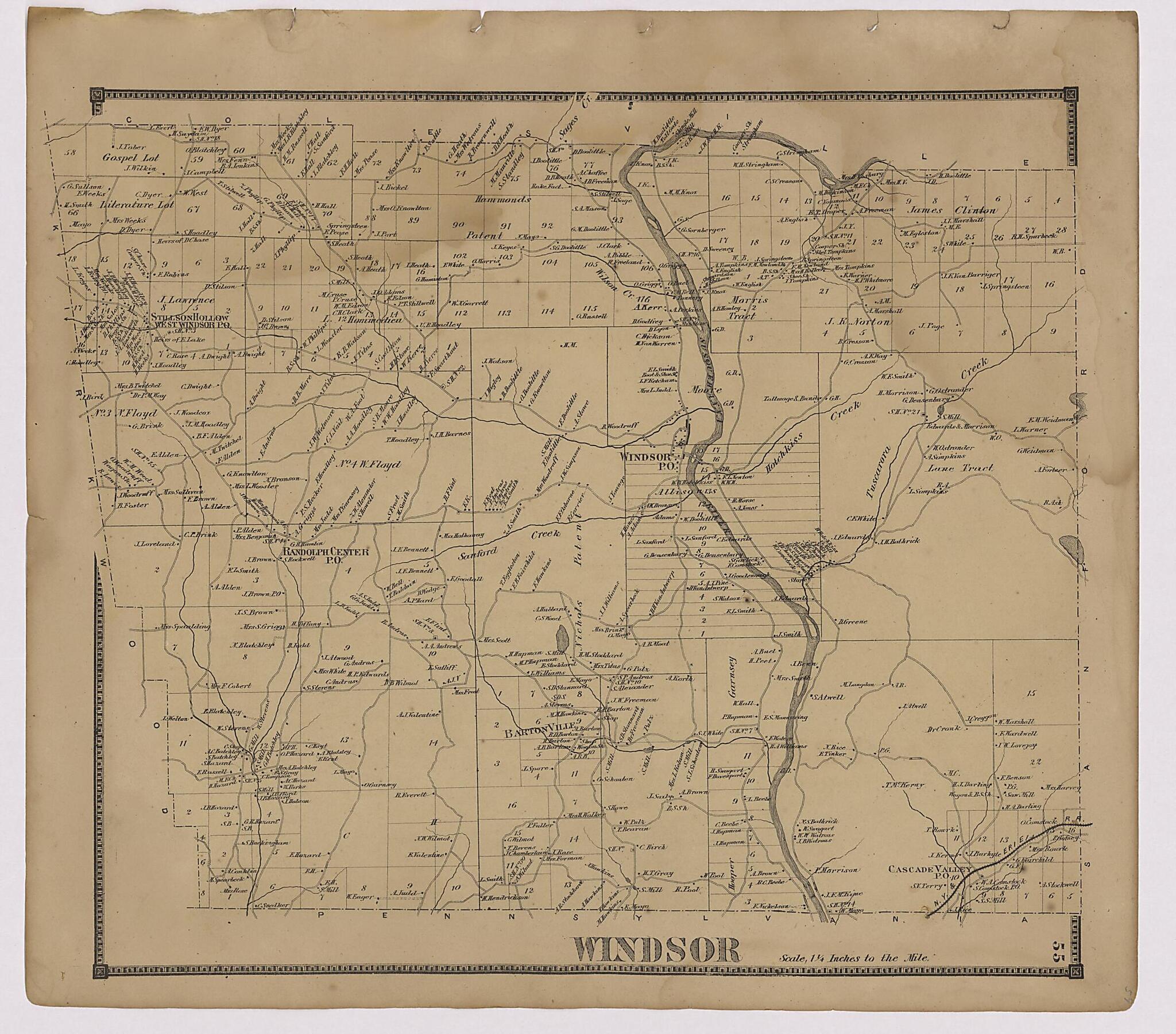 This old map of Image 31 of New Topographical Atlas of Broome County, New York from New Topographical Atlas of Broome County, New York from 1866 was created by Stone & Stewart in 1866