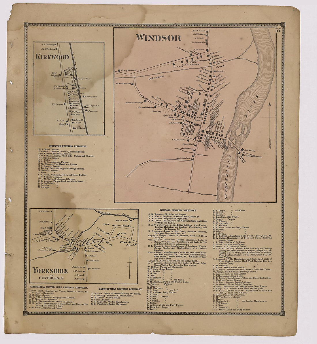 This old map of Image 33 of New Topographical Atlas of Broome County, New York from New Topographical Atlas of Broome County, New York from 1866 was created by Stone & Stewart in 1866