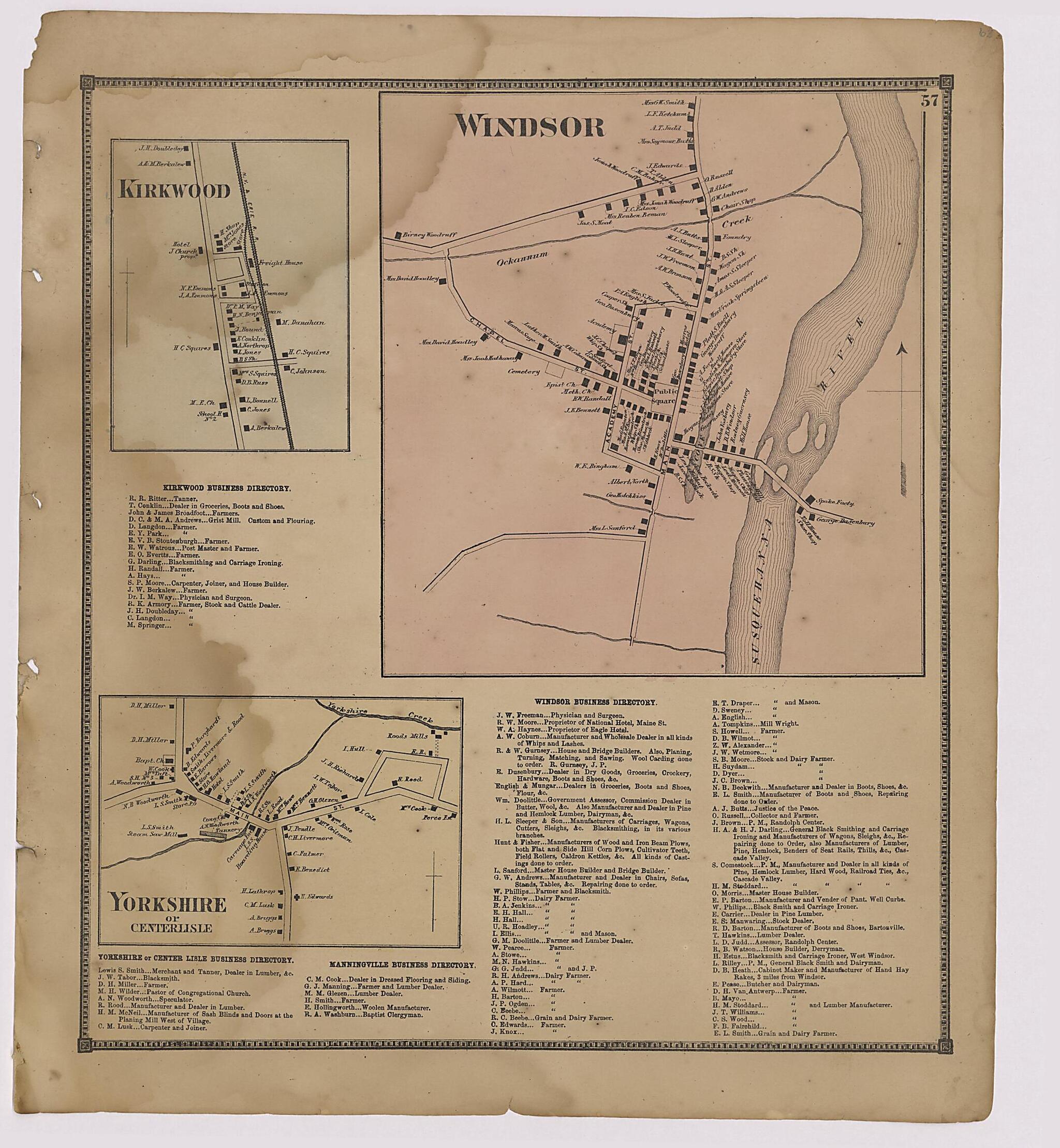 This old map of Image 33 of New Topographical Atlas of Broome County, New York from New Topographical Atlas of Broome County, New York from 1866 was created by Stone & Stewart in 1866